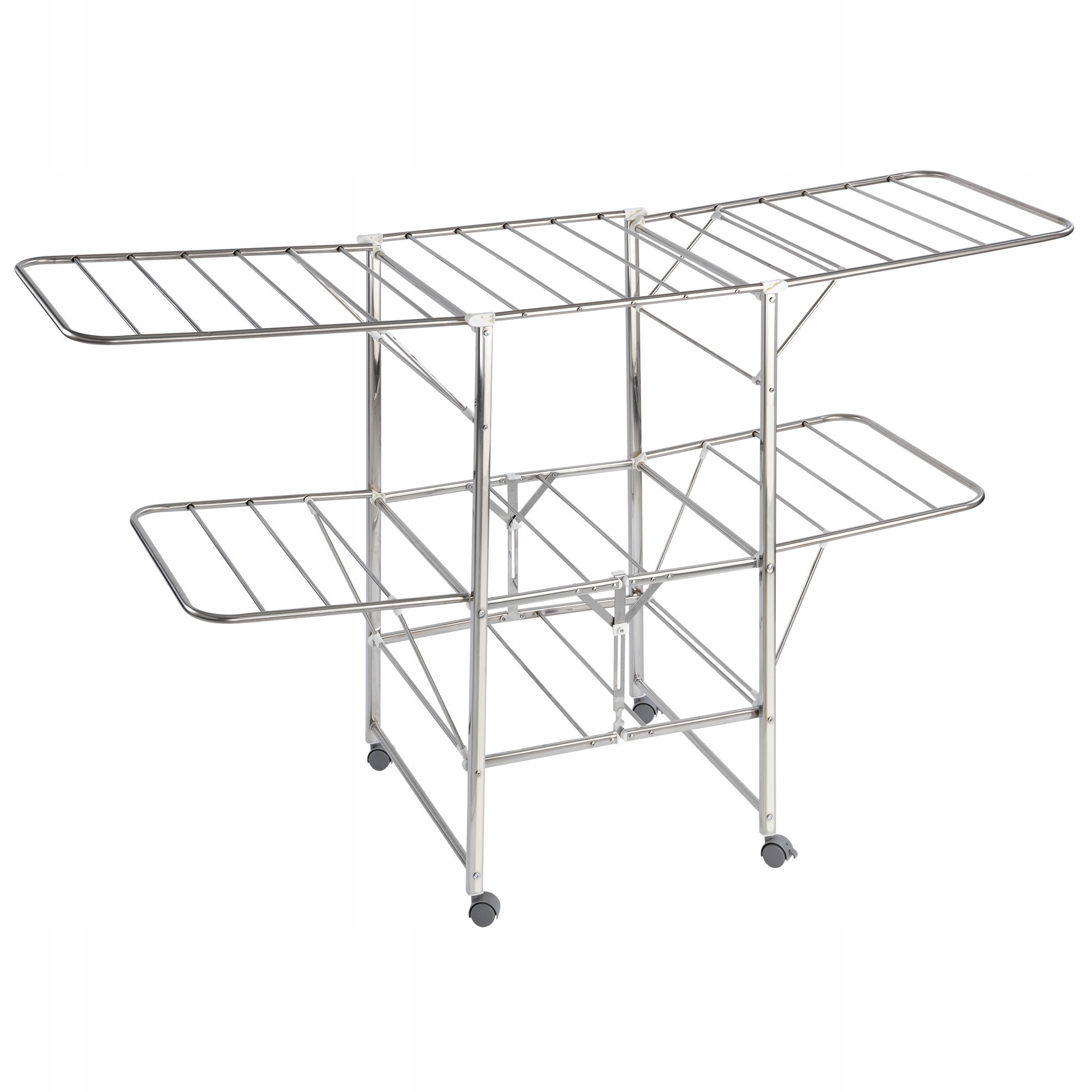 Levně Sušák Na Prádlo Rozkládací Na Kolečkách Ocelový 186 X 58 X 109 CM