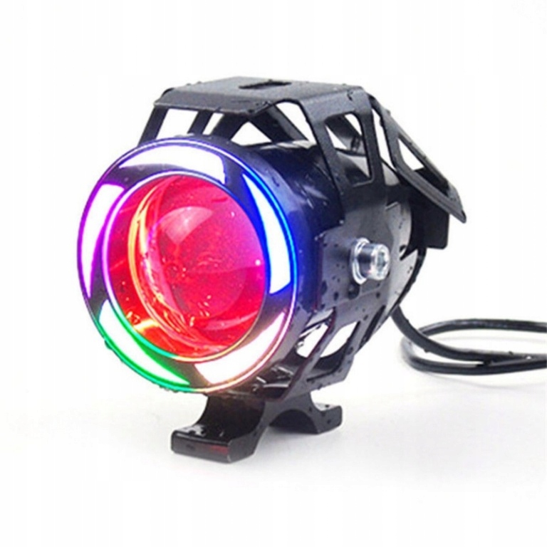 Halogeny Led Motocyklové Quad Ring Lampy Světlomety Stroboskop Multicolor