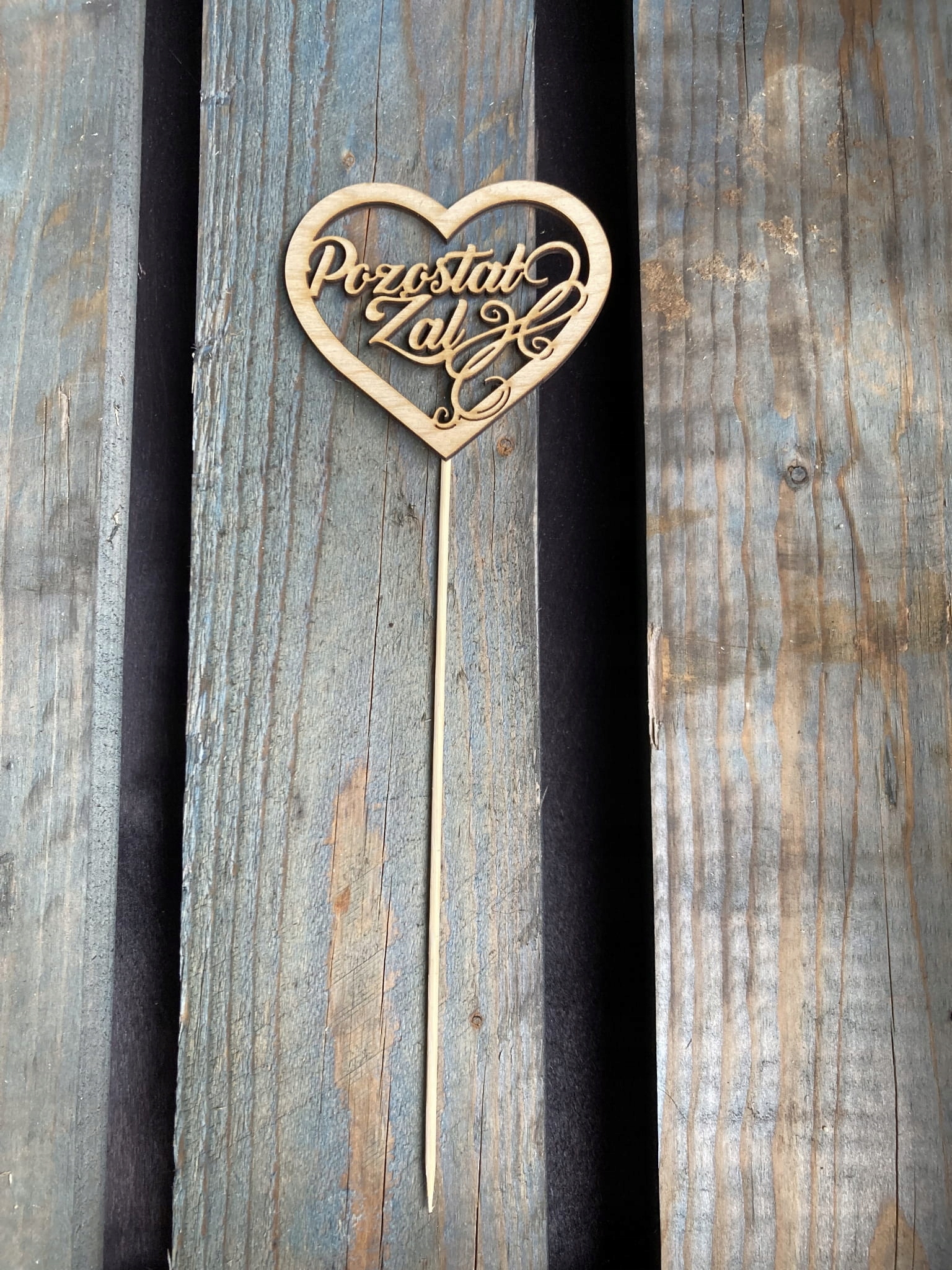 5 szt topper pik serce POZOSTAŁ ŻAL na cmentarz Kod producenta BSTP507