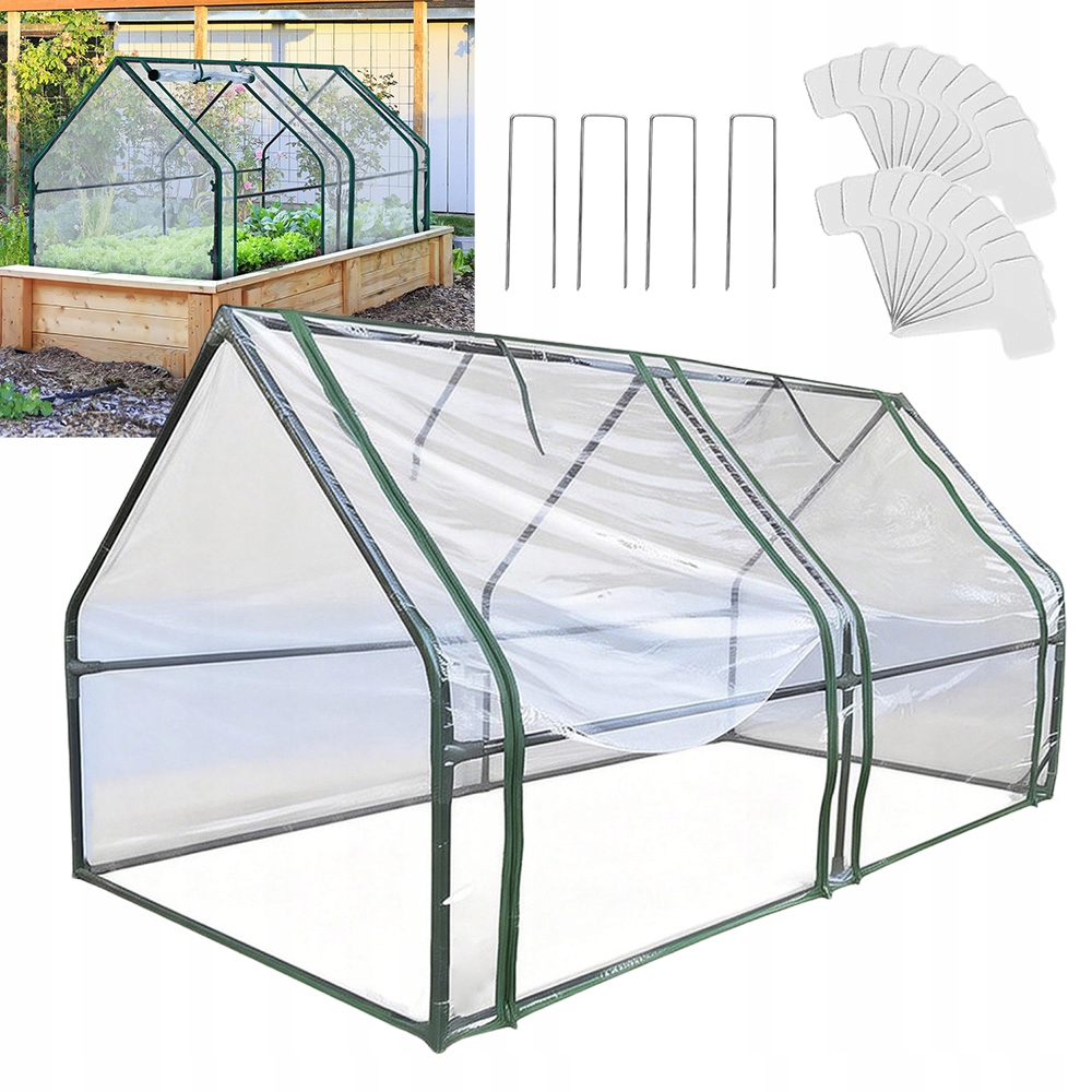 Pokrytí Pro Zahradní Skleník Pvc S Průhledným Zipem