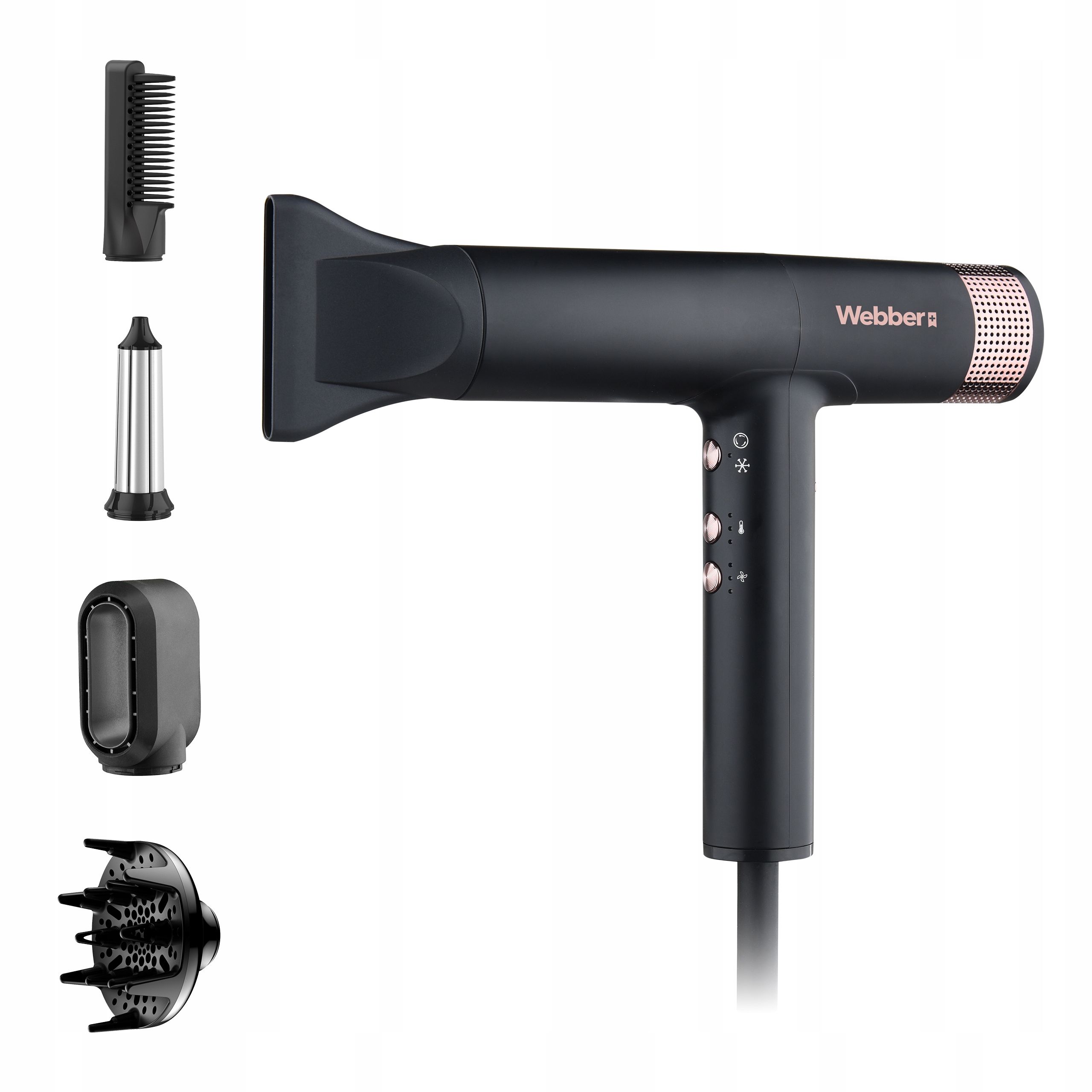 

5w1 Suszarka do włosów Webber 2000W Jonizacja