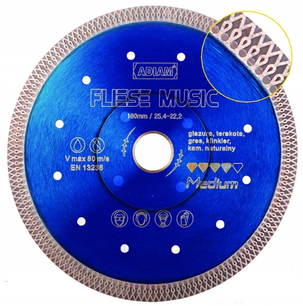Tarcza Diamentowa Adiam Fliese Music 350 MM 25,4 MM Do Cięcia Płytek