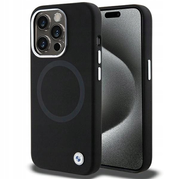 Etui Bmw Signature Liquid Silicone MagSafe na iPhone 15 Pro Max czarne