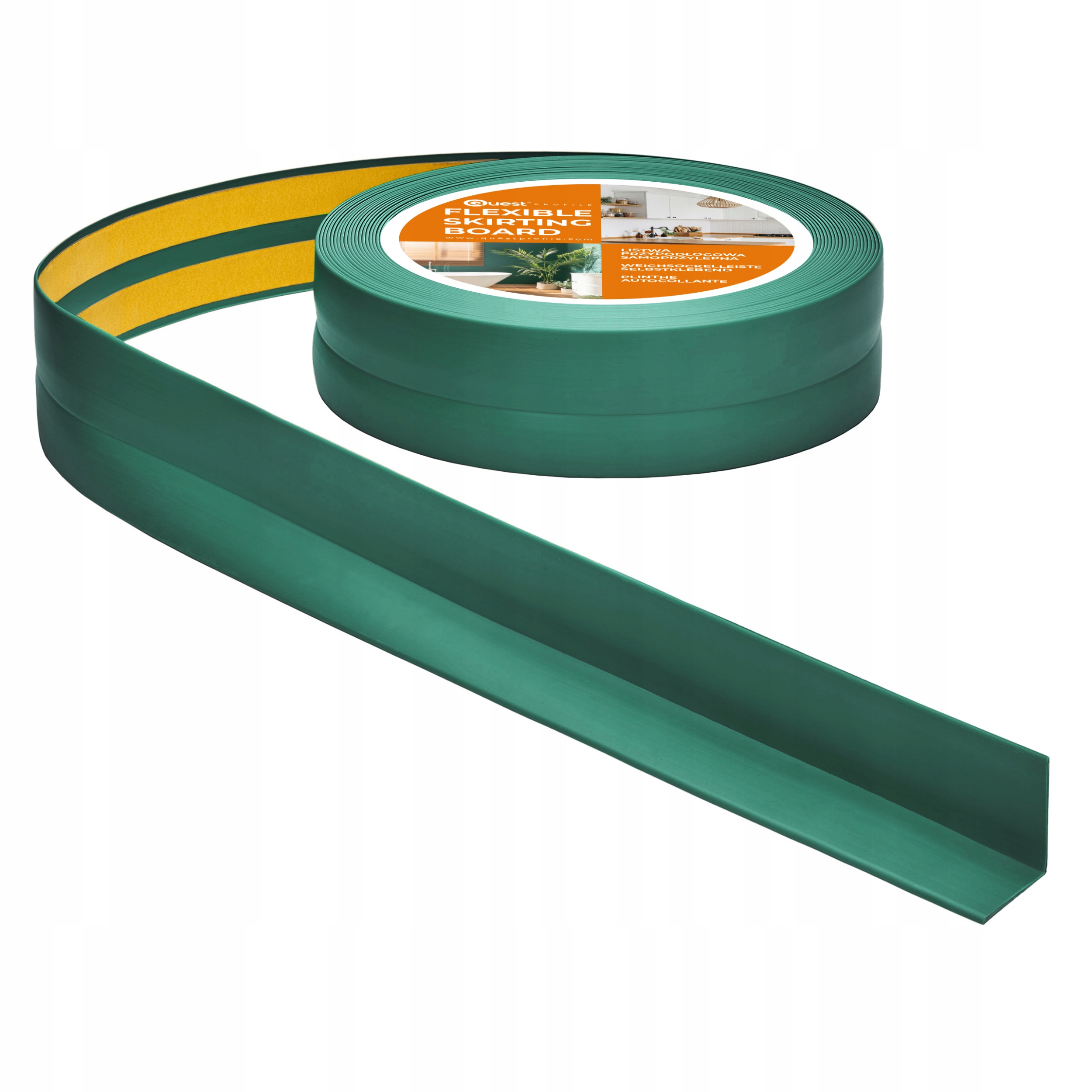 Samolepiaca dokončovacia lišta zelená Pvc 20 m 30x30 mm