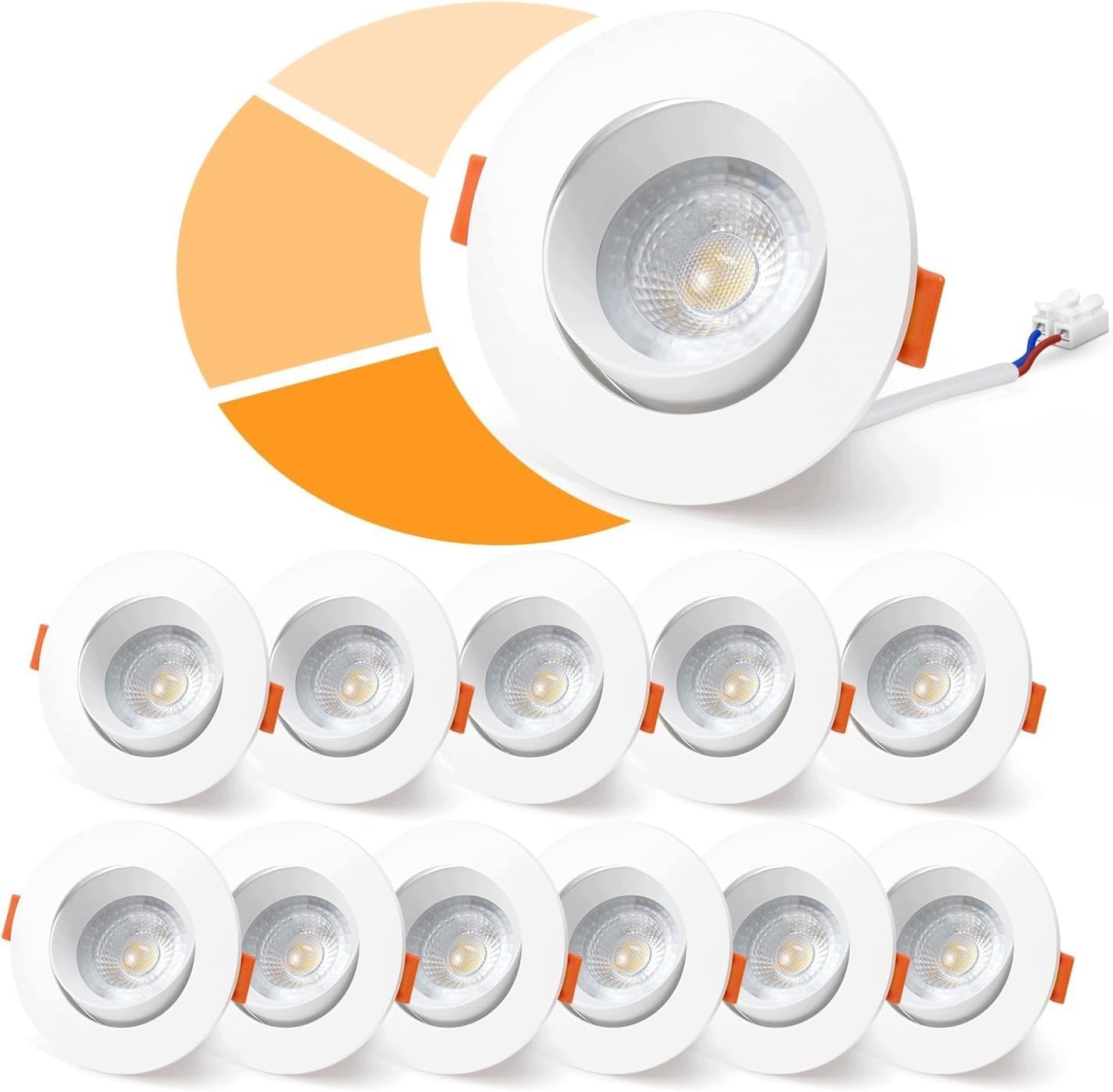 Spot Led zapuštěný Wowatt 5 W 230 V stmívatelný 3 stupně Sada 12