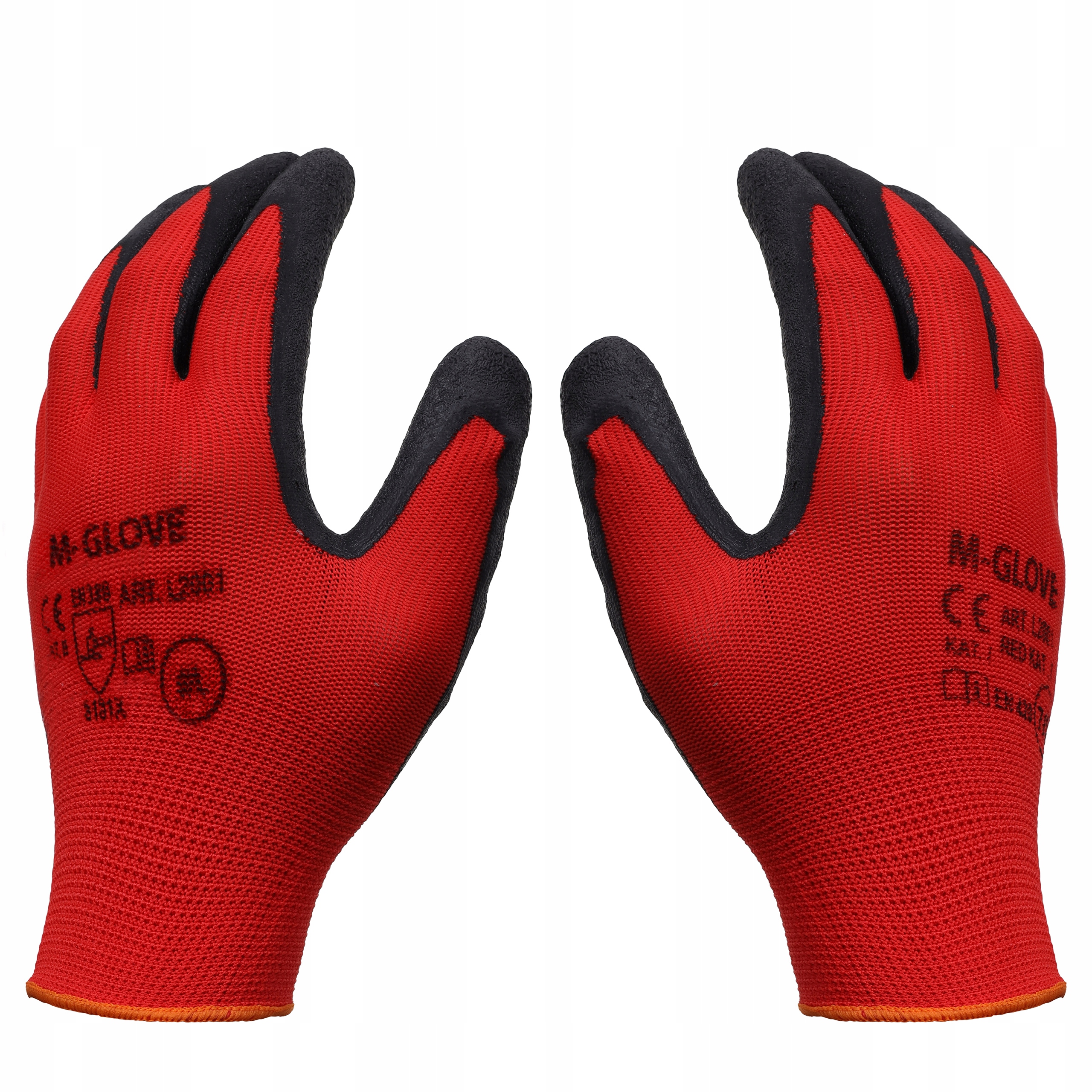 RĘKAWICE ROBOCZE LATEKSOWE MOCNE CZERWONE R 9 (10PAR) Kod producenta L2001