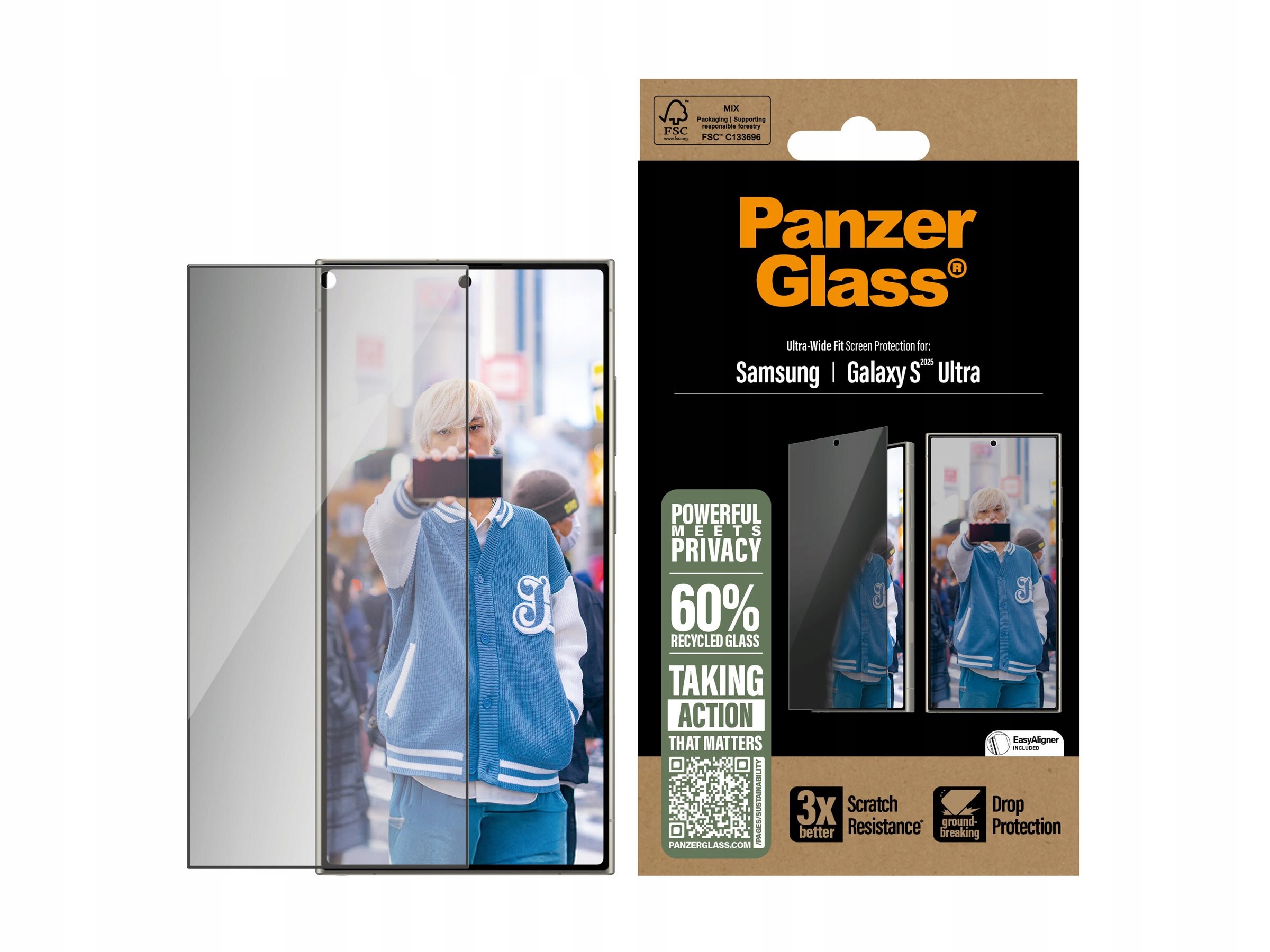 PanzerGlass Ultra-Wide Fit do Galaxy S25 Ultra