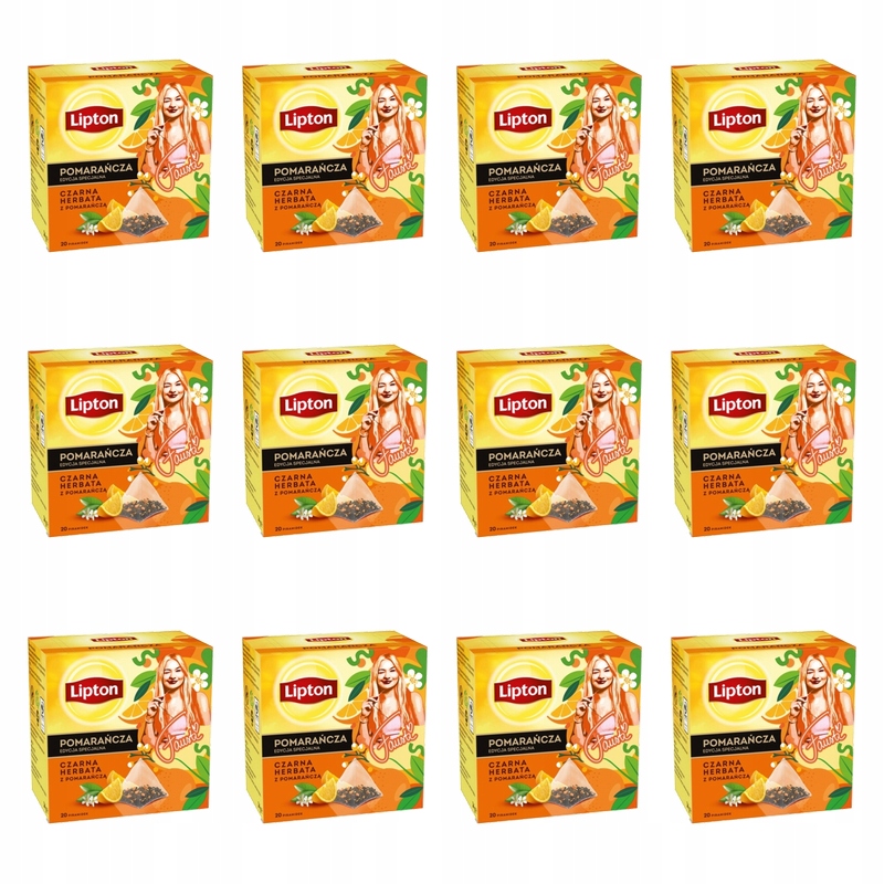 Lipton Piramidki Pomarańcza 20tb X12