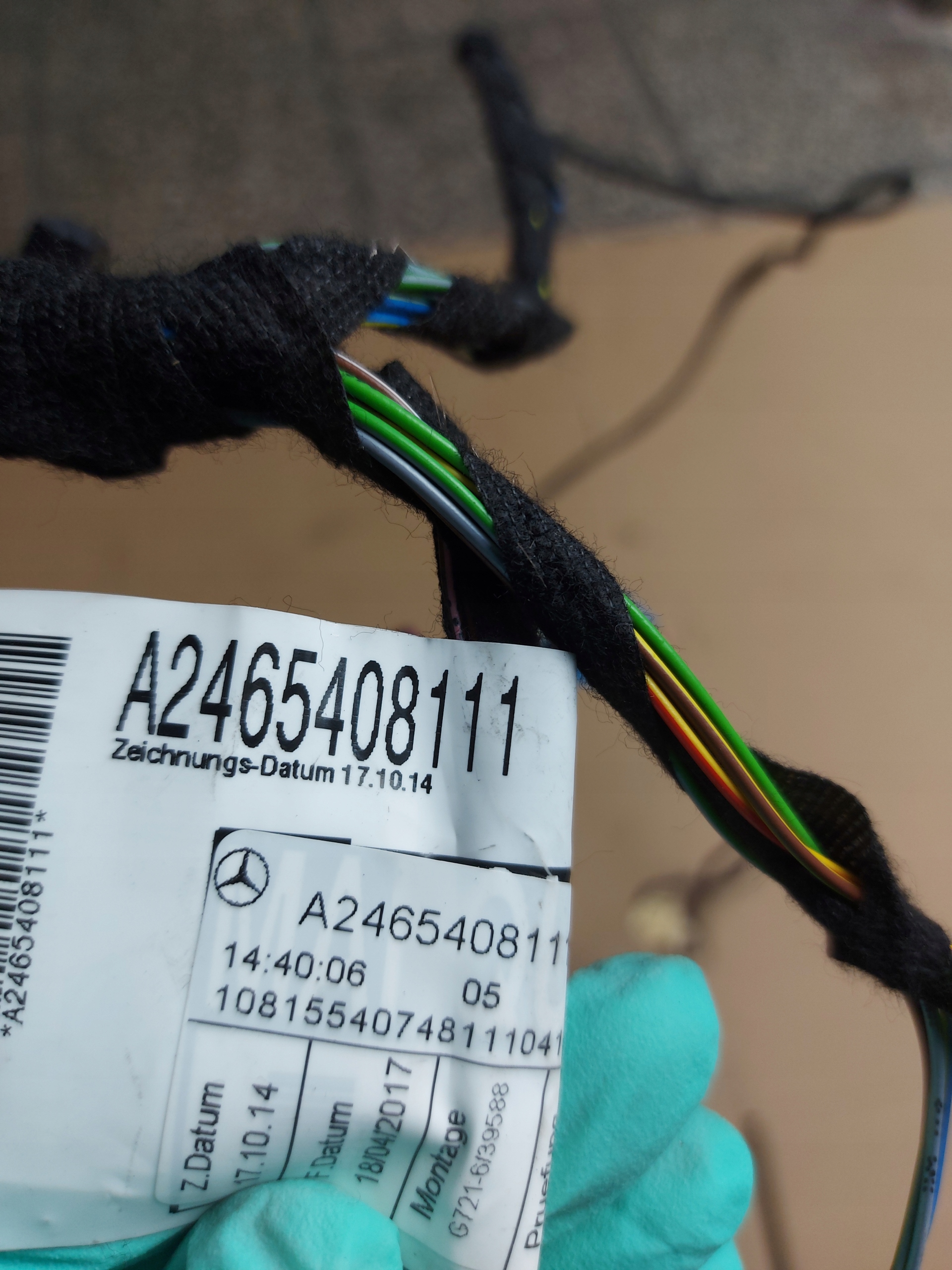 bundle wiring door front MERCEDES B W246 W176 OE EU