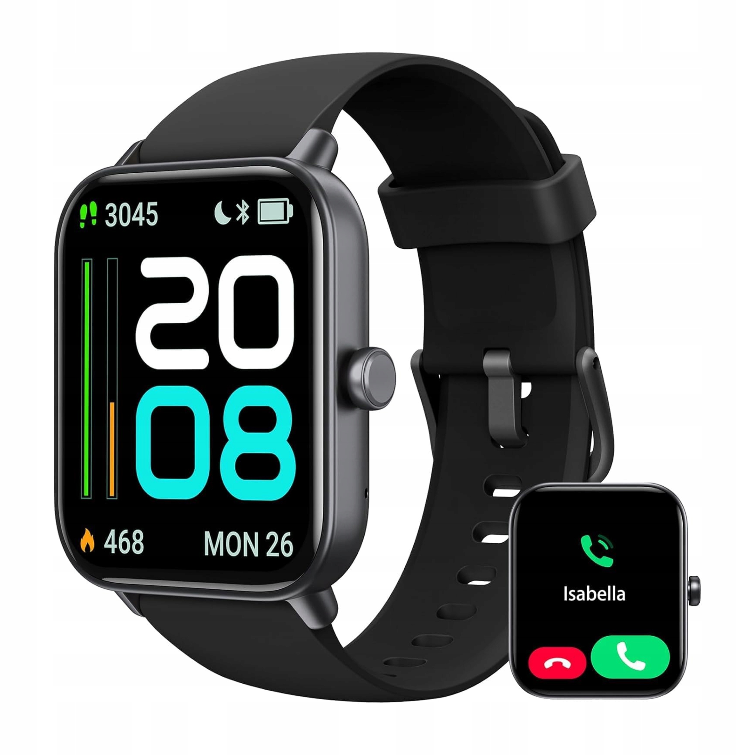 Chytré Hodinky Černé pánské dámské chytré hodinky Vodotěsné