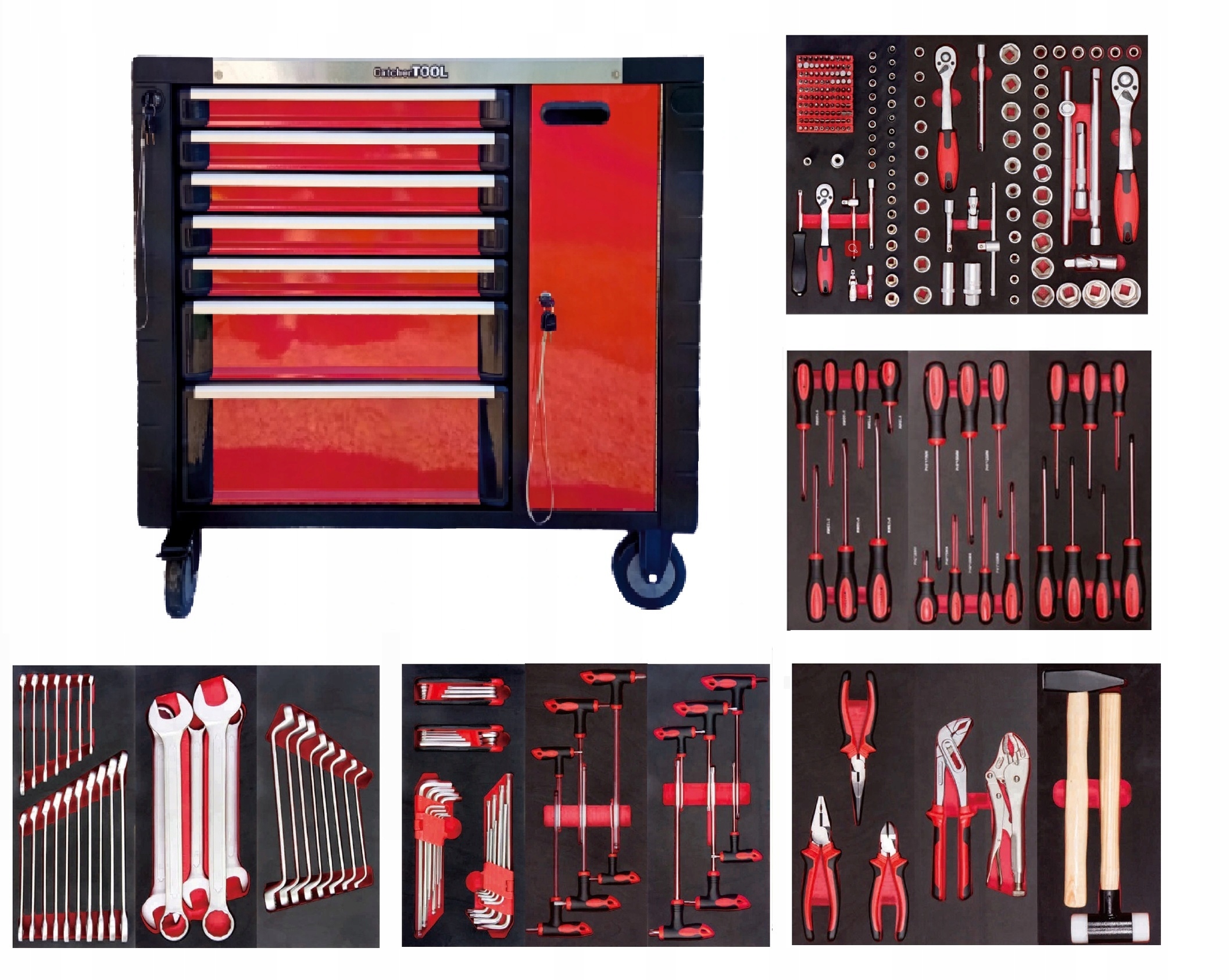 Wozek narzedziowy 7 szuflad CatcherTool 278 cz
