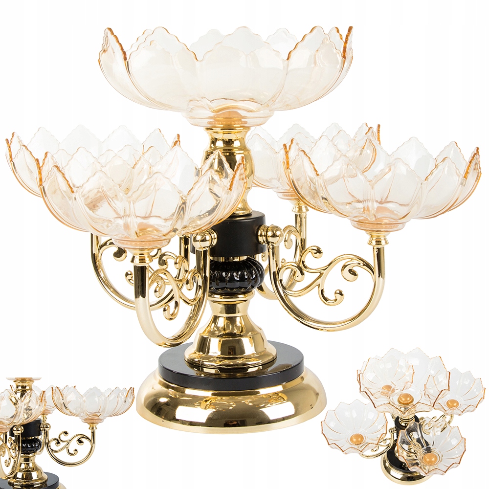 PIĘTROWA PATERA NA CIASTO OWOCE SŁODYCZE OBROTOWA ELEGANCKA DESIGN LOOK