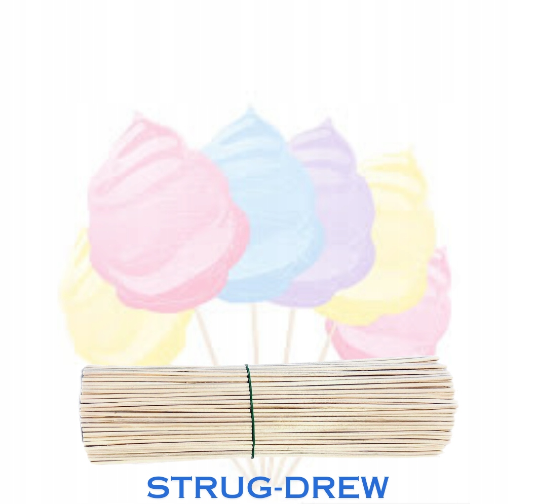 Patyczki Do Waty Cukrowej (Świerkowe) 200 sztuk - ATEST EAN (GTIN) 5906306830752