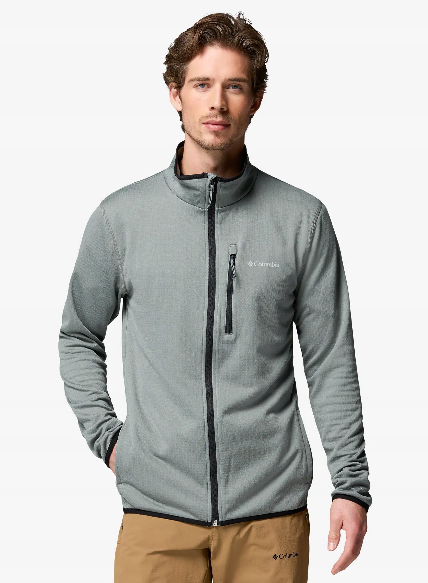 Bluza polarowa Columbia Essential Hike Grid Fleece Fz sedona sage M