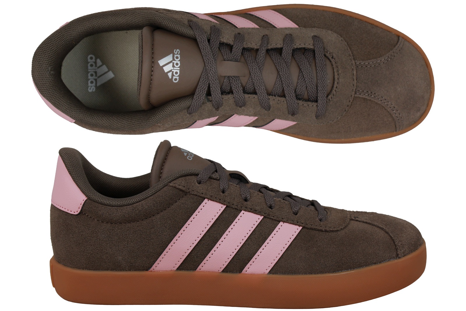 Adidas Court 3 KK4547 Buty Trampki Tenisówki Brązowe Damskie Młodzieżowe