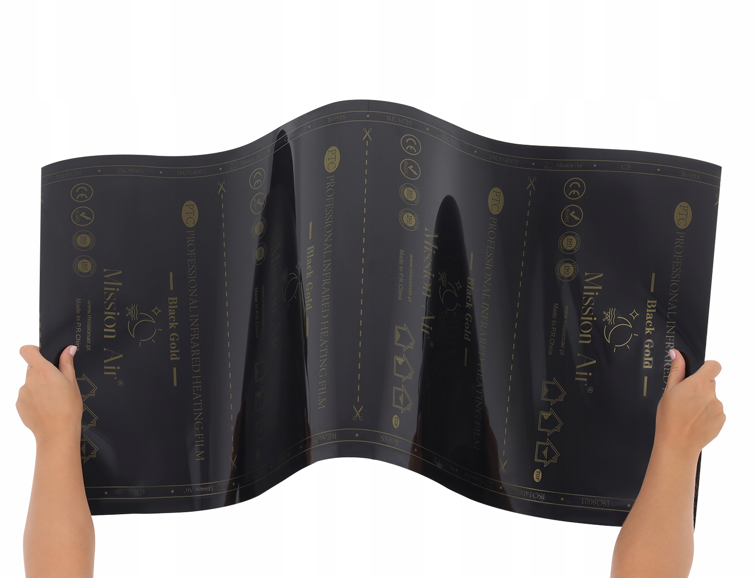 ZESTAW Mission Air Folia Mata Grzewcza PODCZERWIEŃ 50cm I 2,5m² 160W/m² PTC Moc 160 W/m²