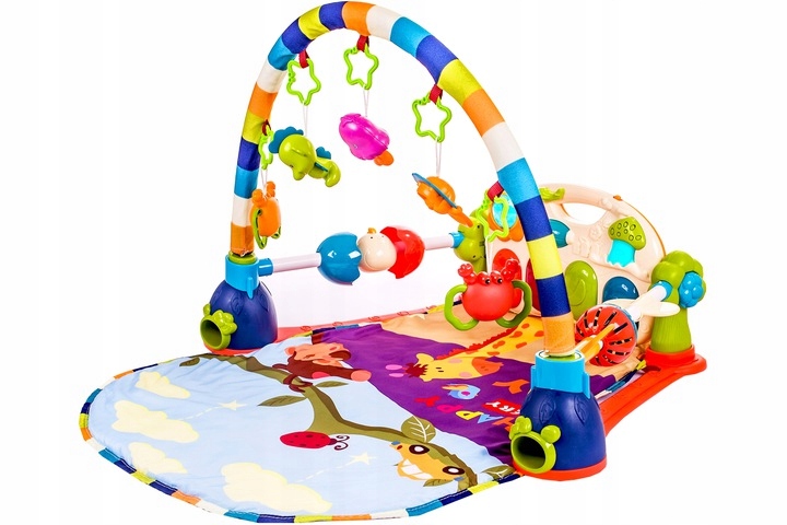 DUŻA MATA EDUKACYJNA INTERAKTYWNA Z PIANINKIEM 2w1 Marka MoMi