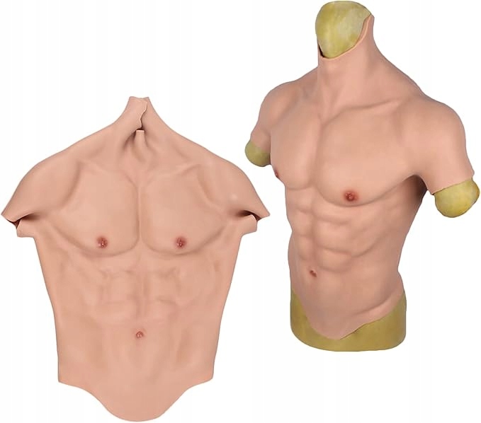 Silikonová prsní klec Svaly Břicho Cosplay Kostým