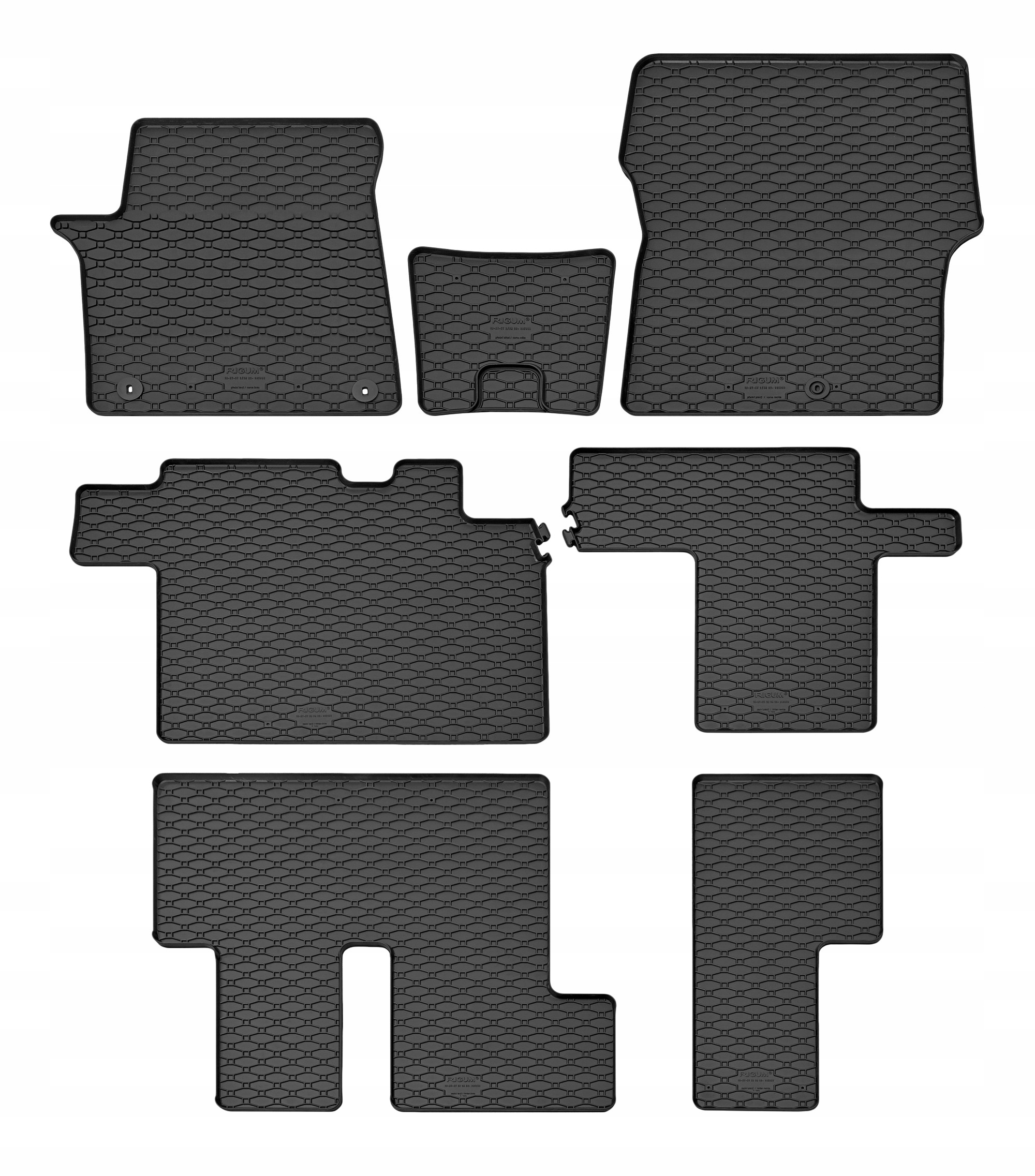 Dywaniki gumowe do HYUNDAI Staria od 2022 | 9 miejsc - idealnie dopasowane