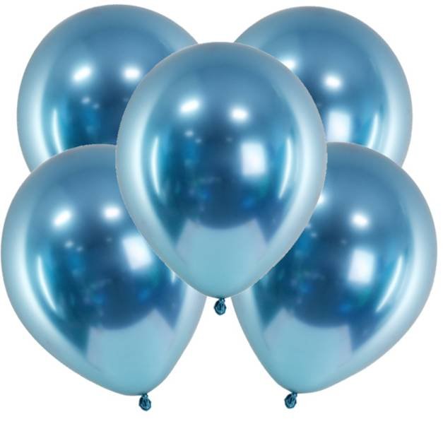 

Balon Biodegradowalny chrom niebieski 30cm 5szt Pp