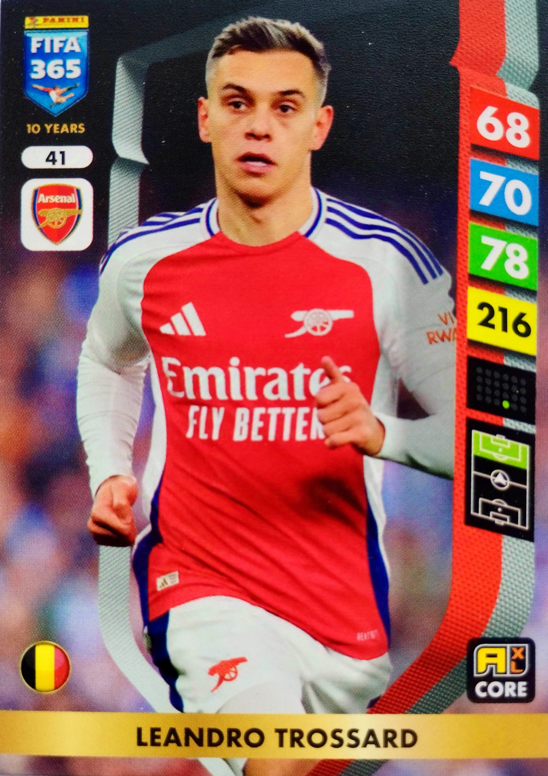 Panini Fifa 365 2025 Core 41 Leandro Trossard Arsenal Londyn