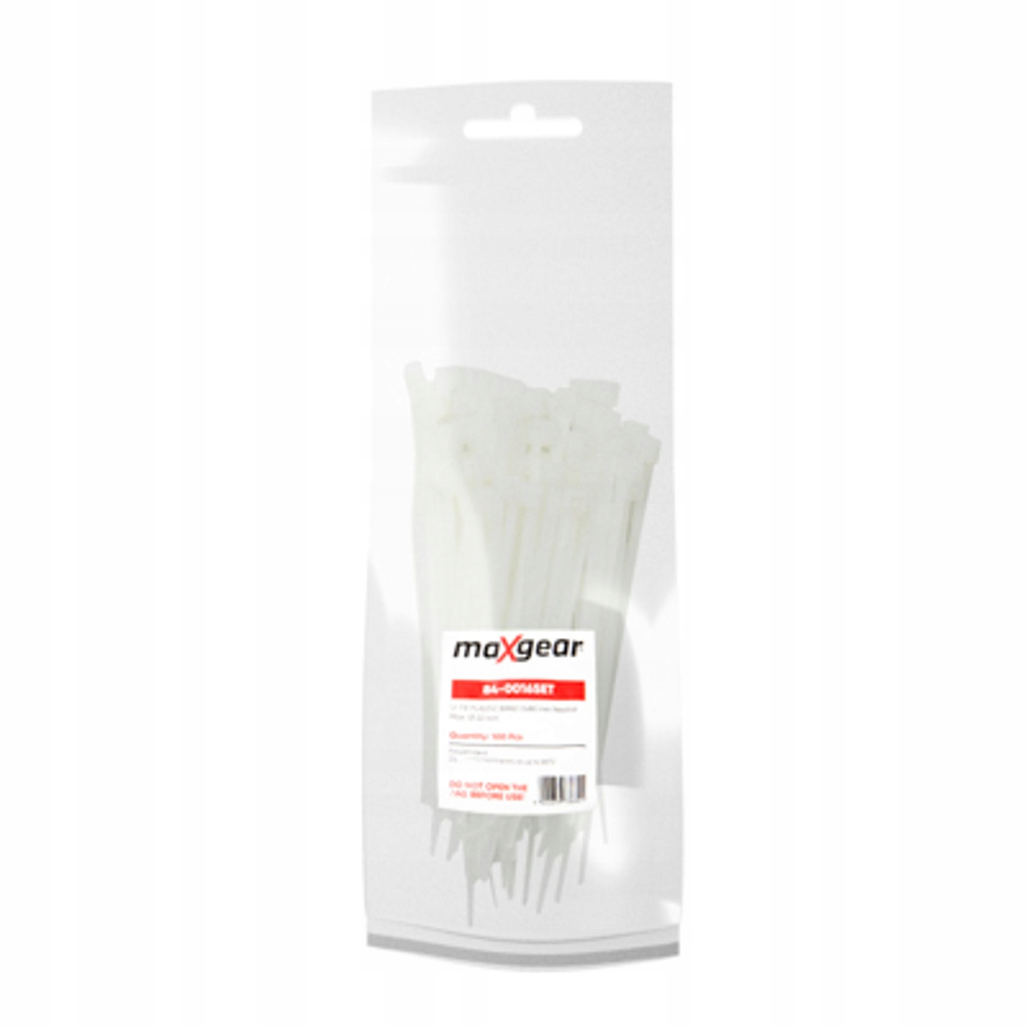 Maxgear 84-0016SET Opaska Plastikowa 3X80 (1 Opak. 100 Szt) Biała