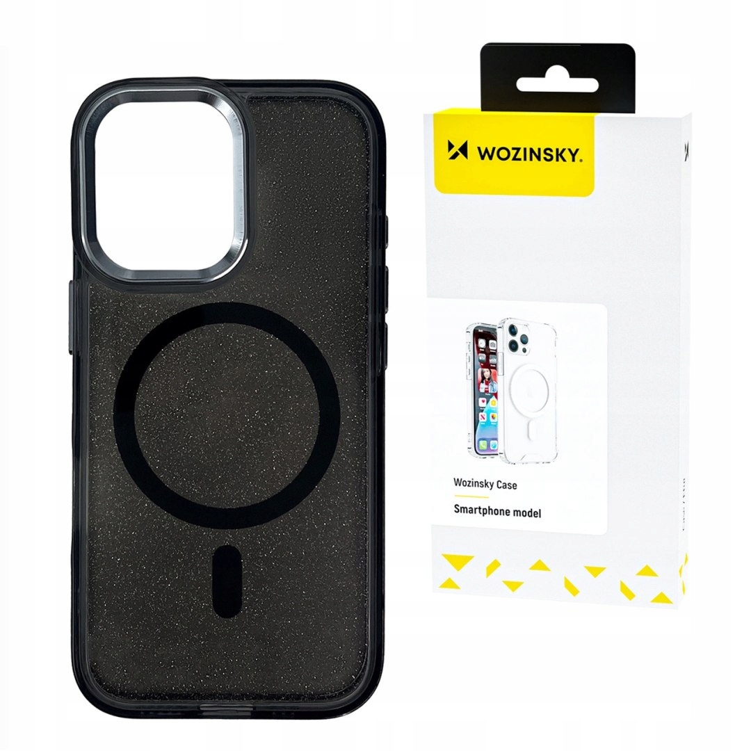 Etui Wozinsky Glitter Case z Mag Safe na Samsung Galaxy S25 Ultra czarne