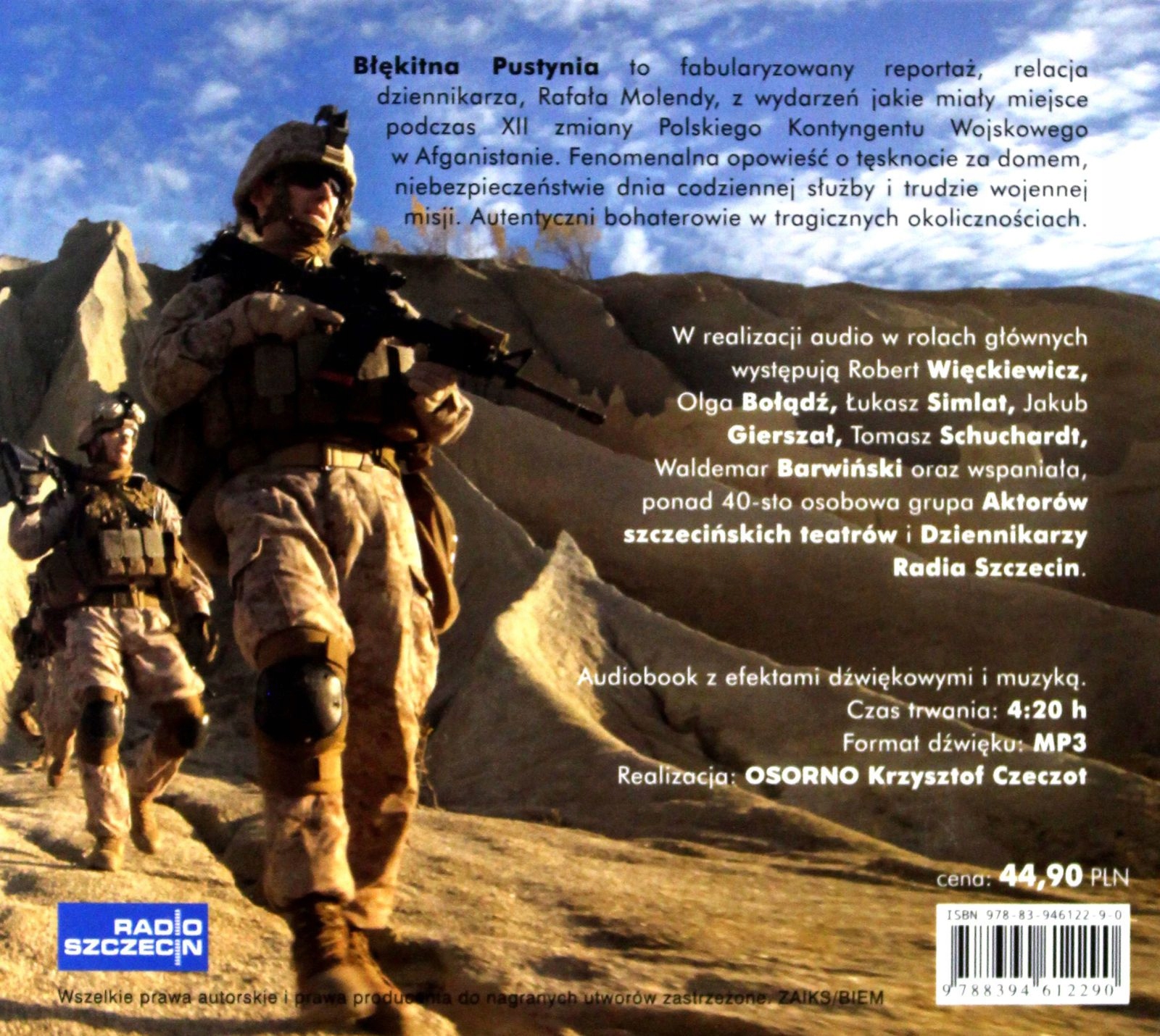 BŁĘKITNA PUSTYNIA - RAFAŁ MOLENDA [AUDIOBOOK] Stan opakowania oryginalne