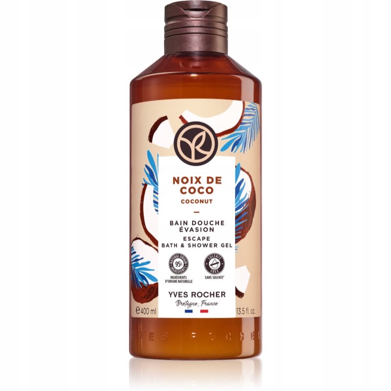 2x Yves Rocher Noix de Coco Kokos żel pod prysznic, do kąpieli 2028r
