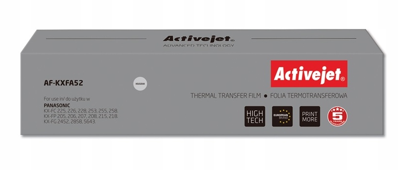 Пленка для копирования Activejet AF-KXFA52 (замена Panasonic KX-FA52; Supreme; черный)