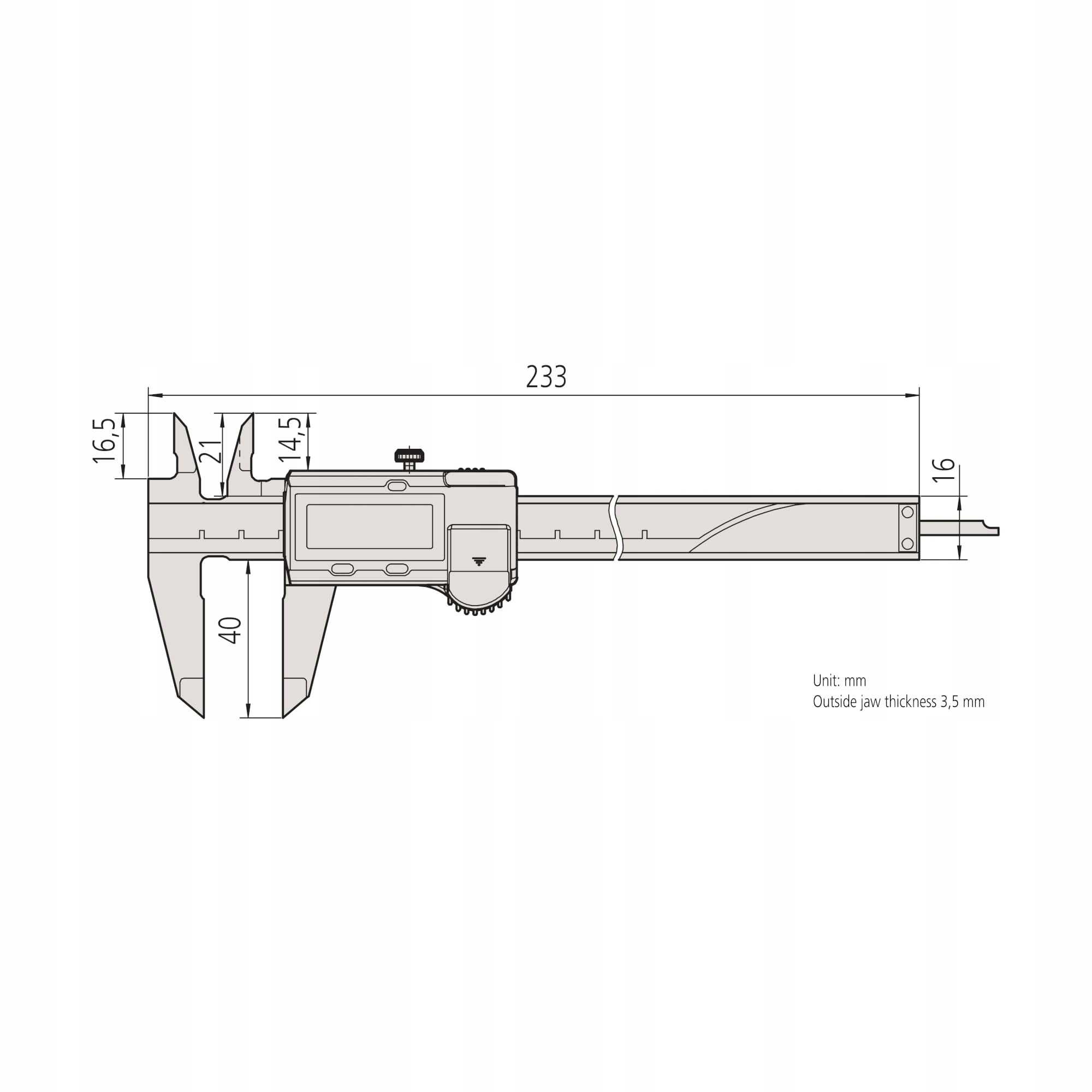 MITUTOYO Cyfrowa Suwmiarka Bez Wyjścia Danych 0-150 mm DIN 862 — miniatura 4