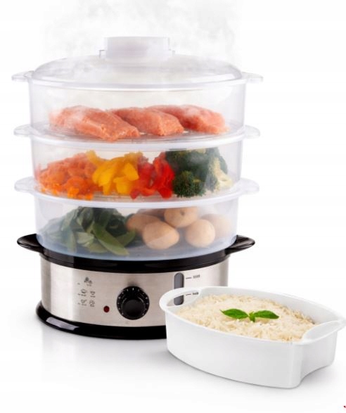 Parowar Ambiano 9L 800W 3 poziomy stal nierdzewna gotowanie na parze