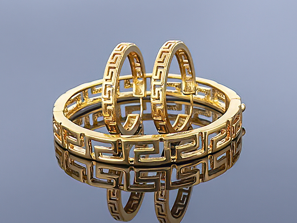 

Komplet bransoletka + kolczyki , złoto 14k Jakość