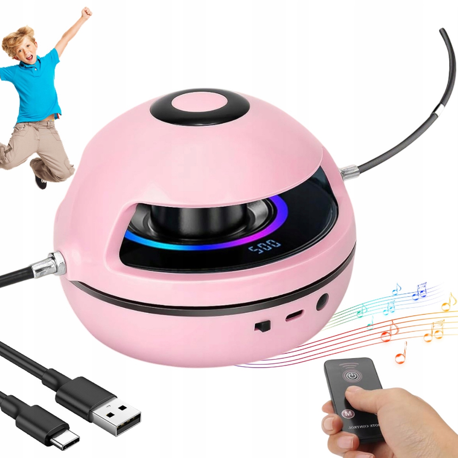 Skakanka Muzyczna Inteligentna Automatyczna Dla Dziecka Z Pilot Tróżowy