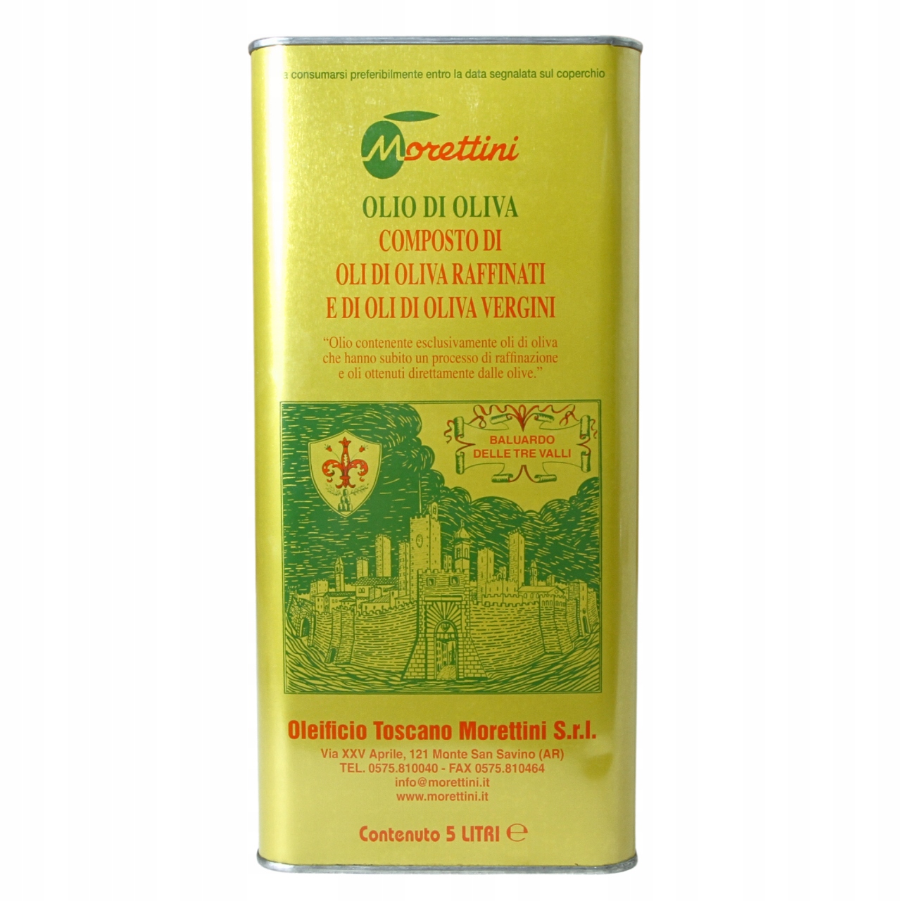 Morettini Oliwa Z Oliwek Rafinowana Puszka 5L Włochy Toskania