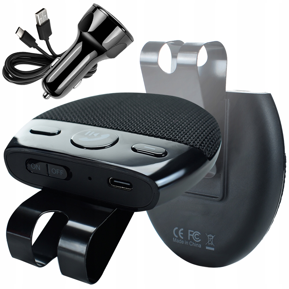 ZESTAW GŁOŚNOMÓWIĄCY DO SAMOCHODU BT 5.0 AUTOSTART + ŁADOWARKA + KABEL C Kod producenta SP11