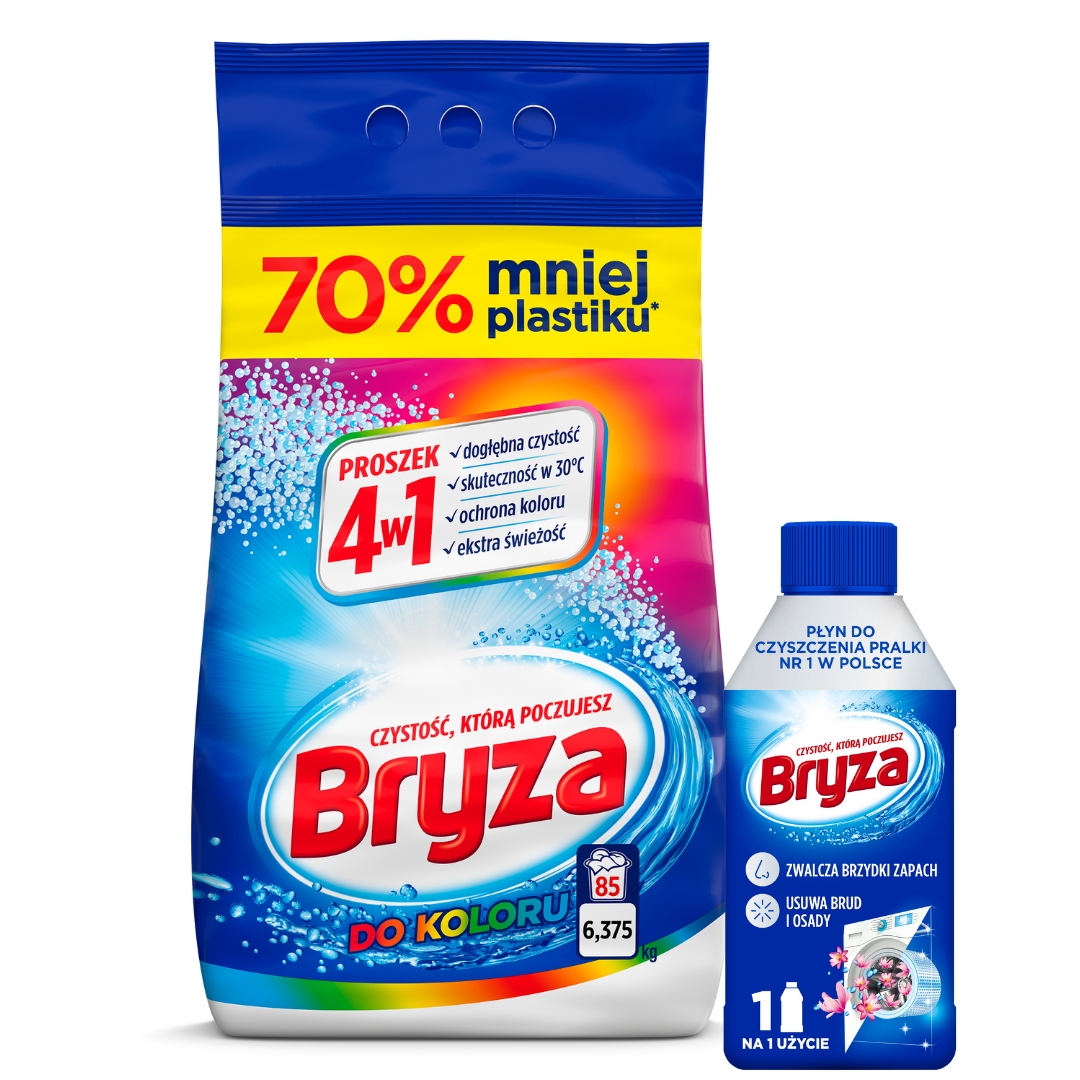 Levně Bryza 4v1 prací prášek na barevné prádlo 6,825 kg 105 praní Dárek