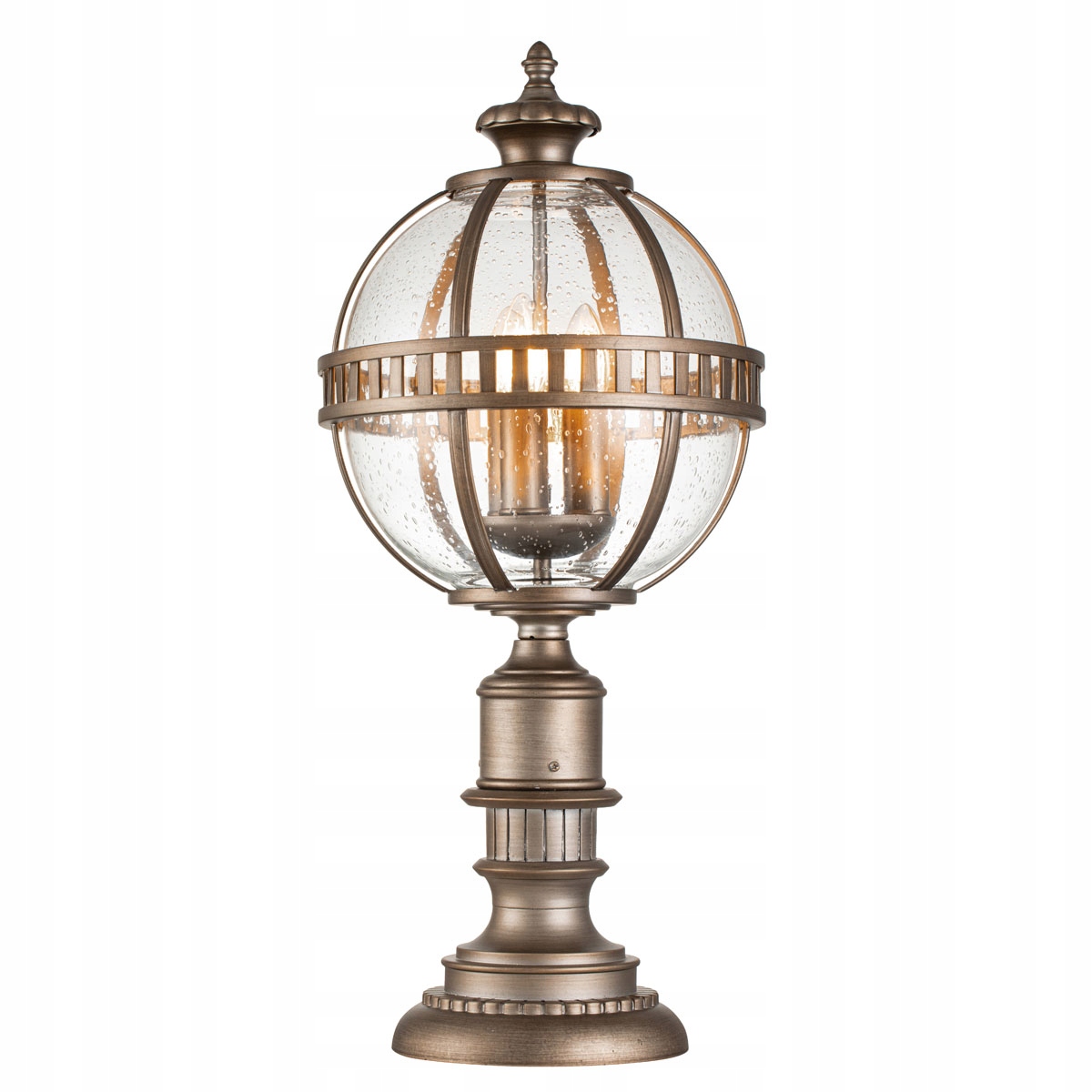 Zahradní soklová lampa E14 40W, ozdobný bronzový odstín IP44 Halleron, Kichler