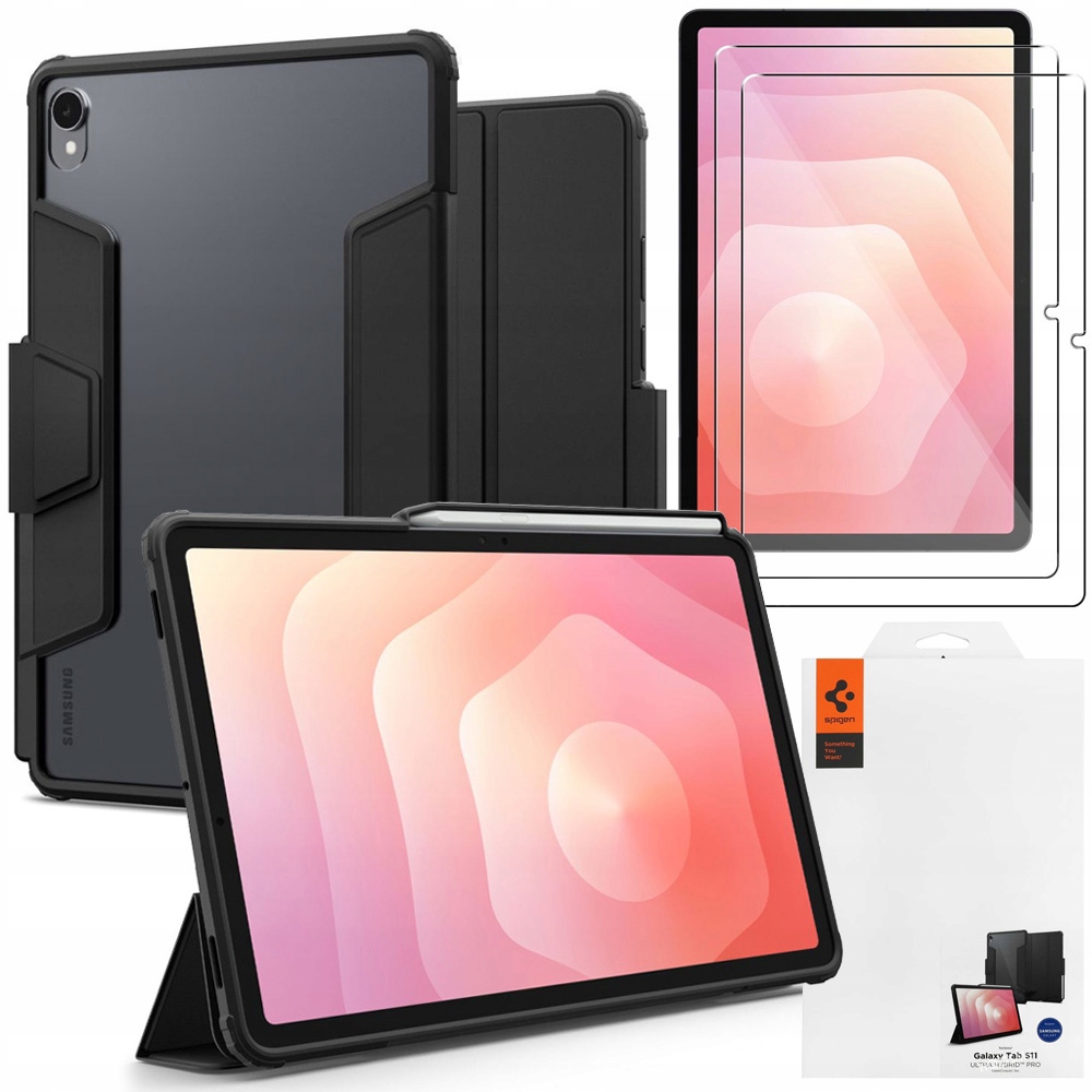 Puzdro s klapkou Spigen Ultra Hybrid Pro 2x Sklo pre Samsung Galaxy Tab S11
