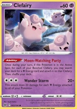 Pokemon Tcg Psychic Clefairy (lor 062)