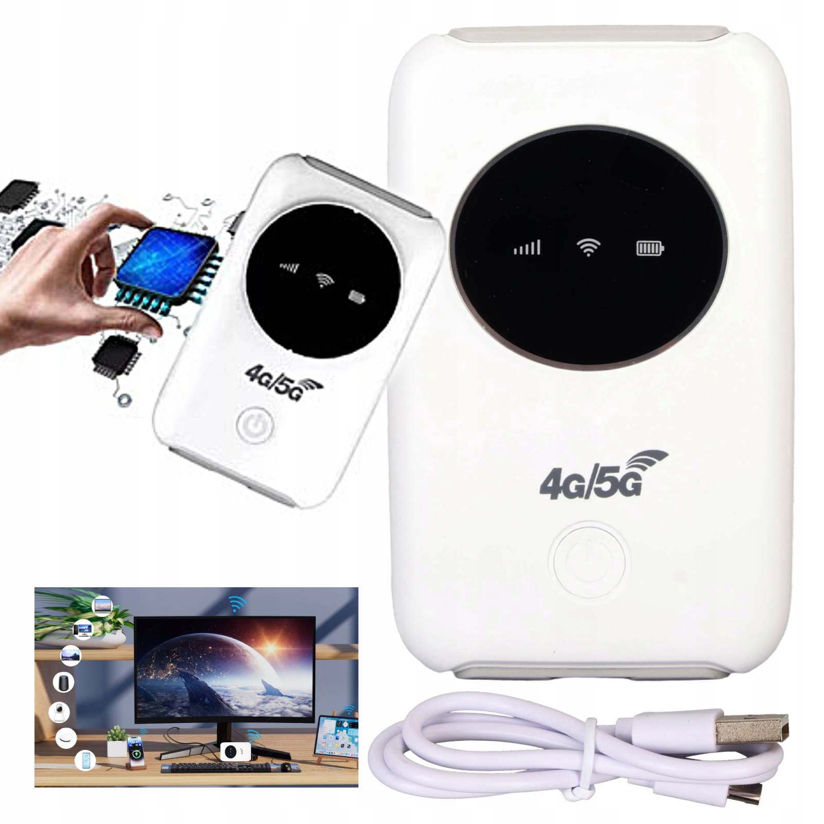 Usb Wifi Modem Mobilní Hotspot 5G Lte Vysoká Rychlost 300 Mbps Až Pro 10 Zařízení