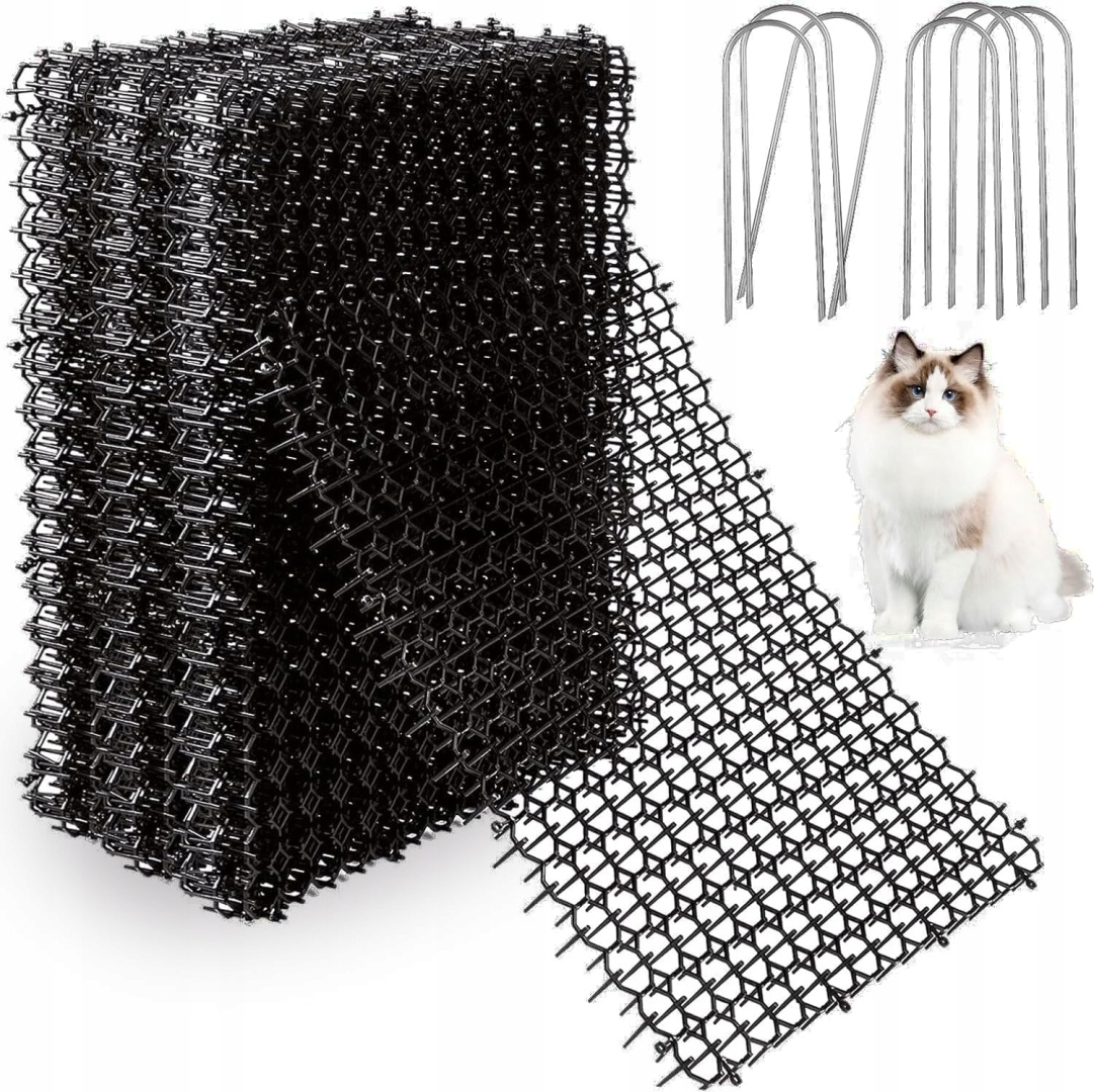 Jmiatry sada 32 kusů mřížek s hroty, ochrana před kočkami 20 x 40 cm