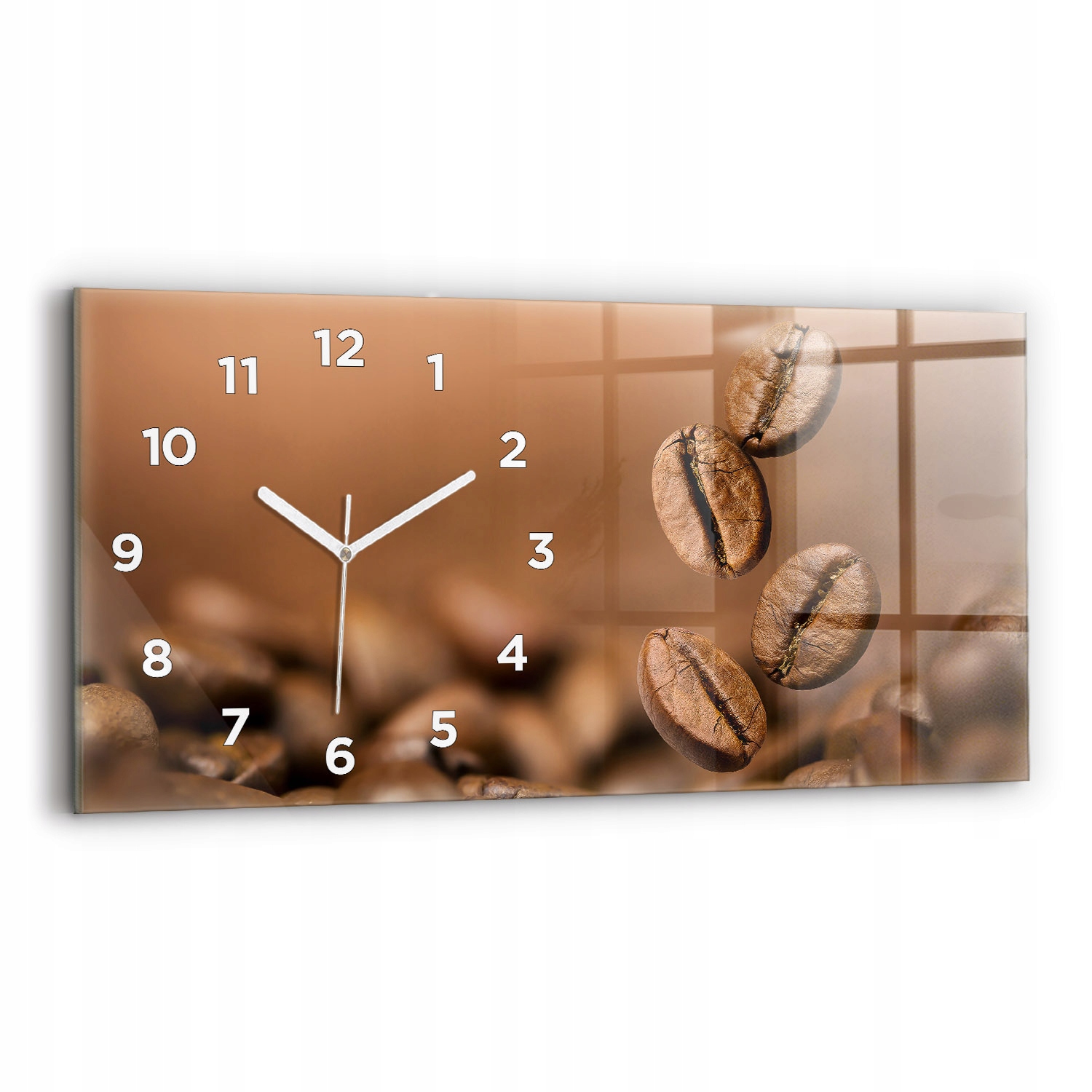Elegantní skleněné hodiny do obývacího pokoje a kuchyně 60 x 30 cm Abstraktní barvy