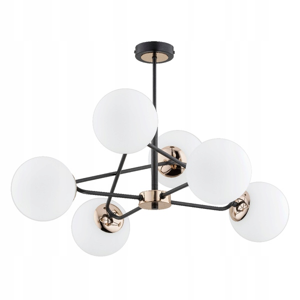 Biele snehové gule so zlatými hlavicami Sagito Mosadz osvetlenie jedálne