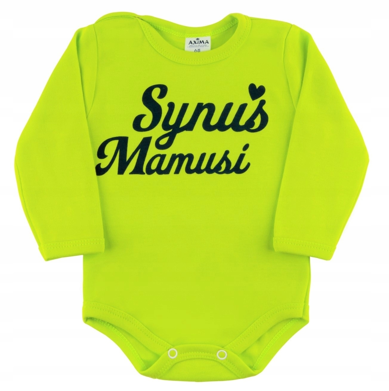 

Body długi rękaw z napisem Synuś Mamusi - r. 74