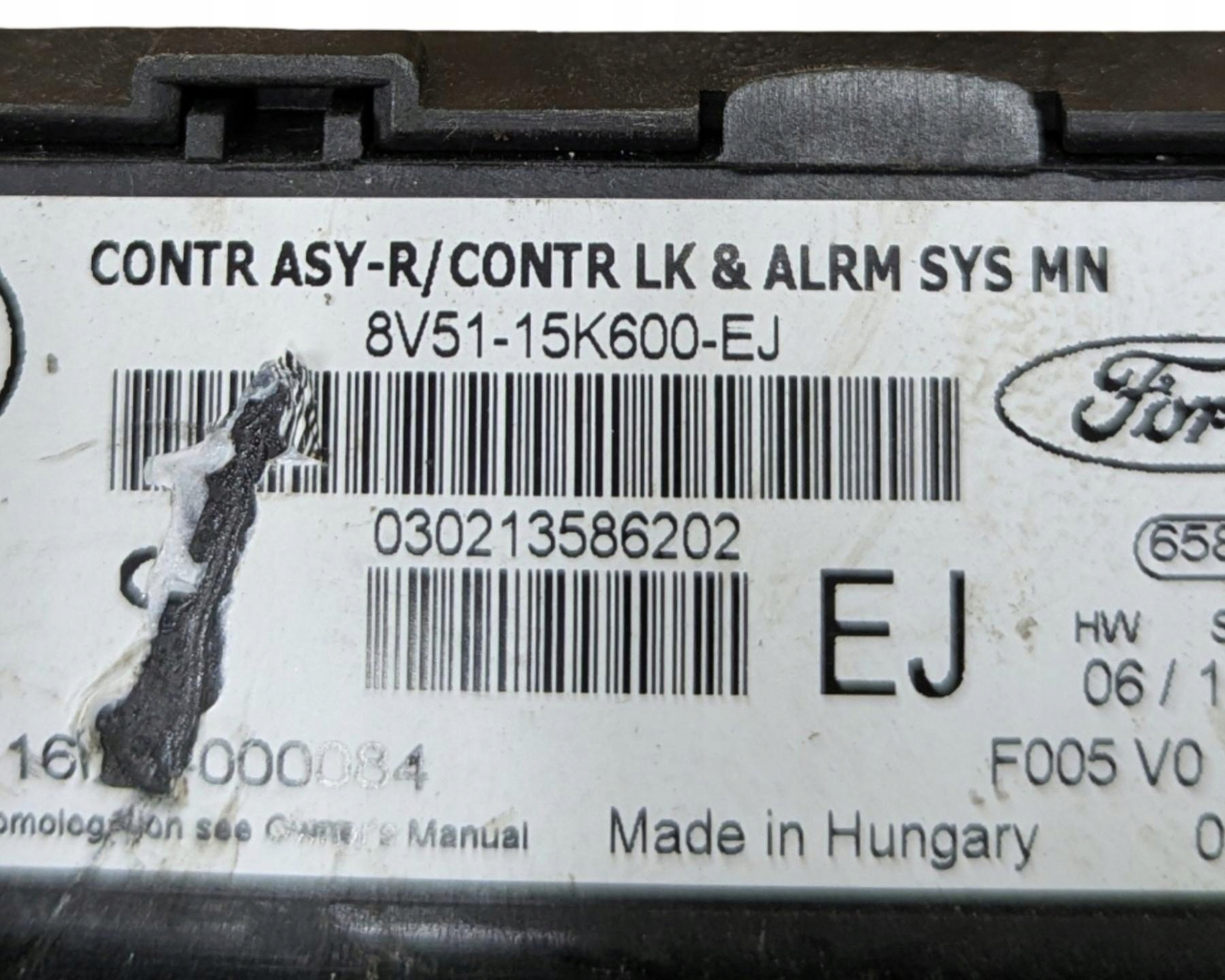 Unité commande confort Ford Fiesta 6 2010 8V51-15K600-EJ