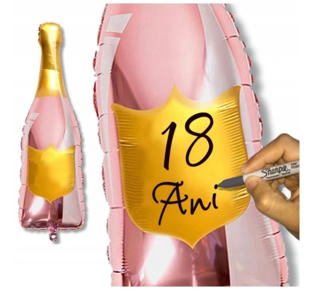 

Balon szampan do wypisu rose gold różowe złoto