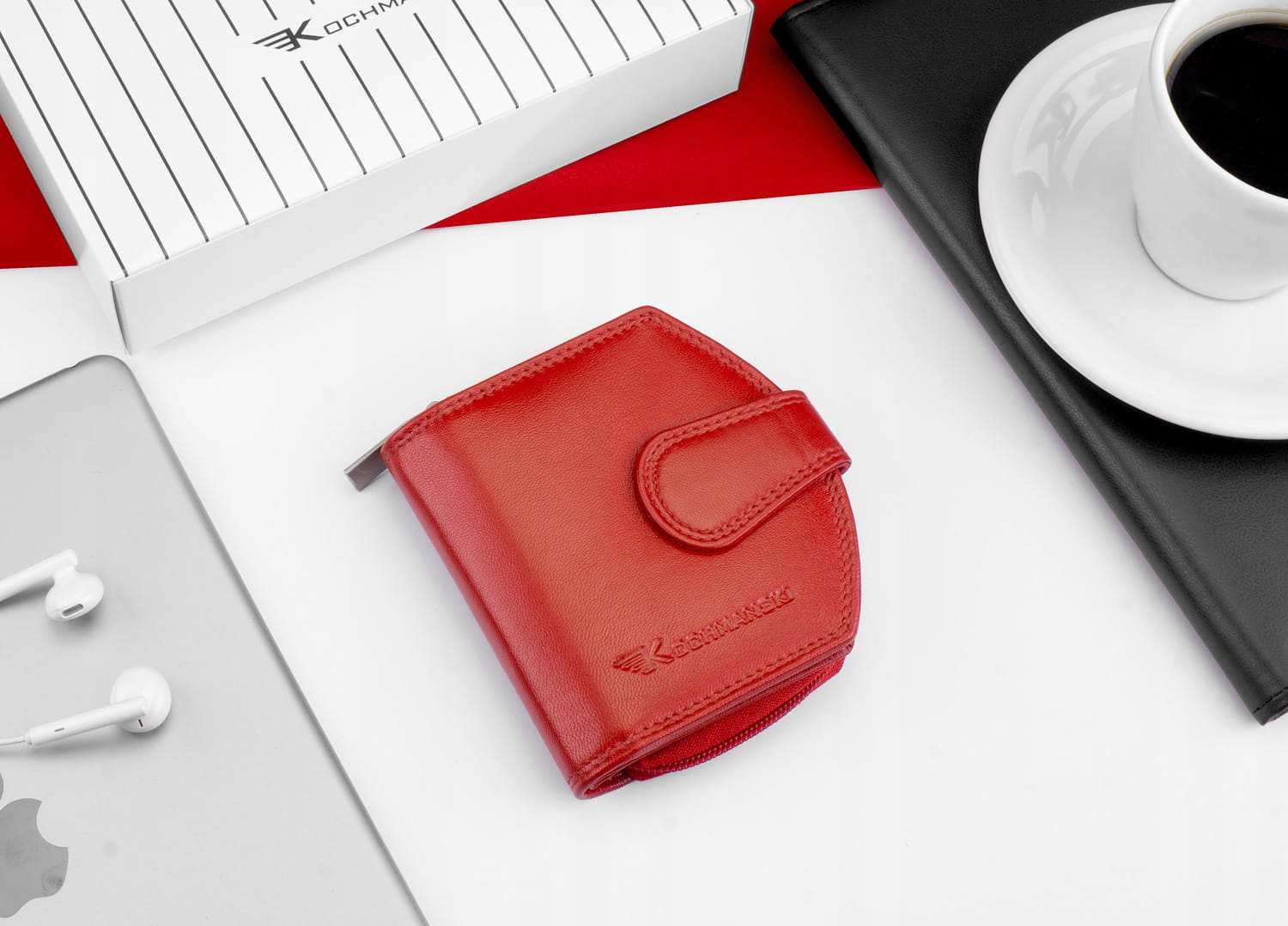 KOCHMANSKI portfel damski skórzany mały portmonetka damska Stan opakowania oryginalne