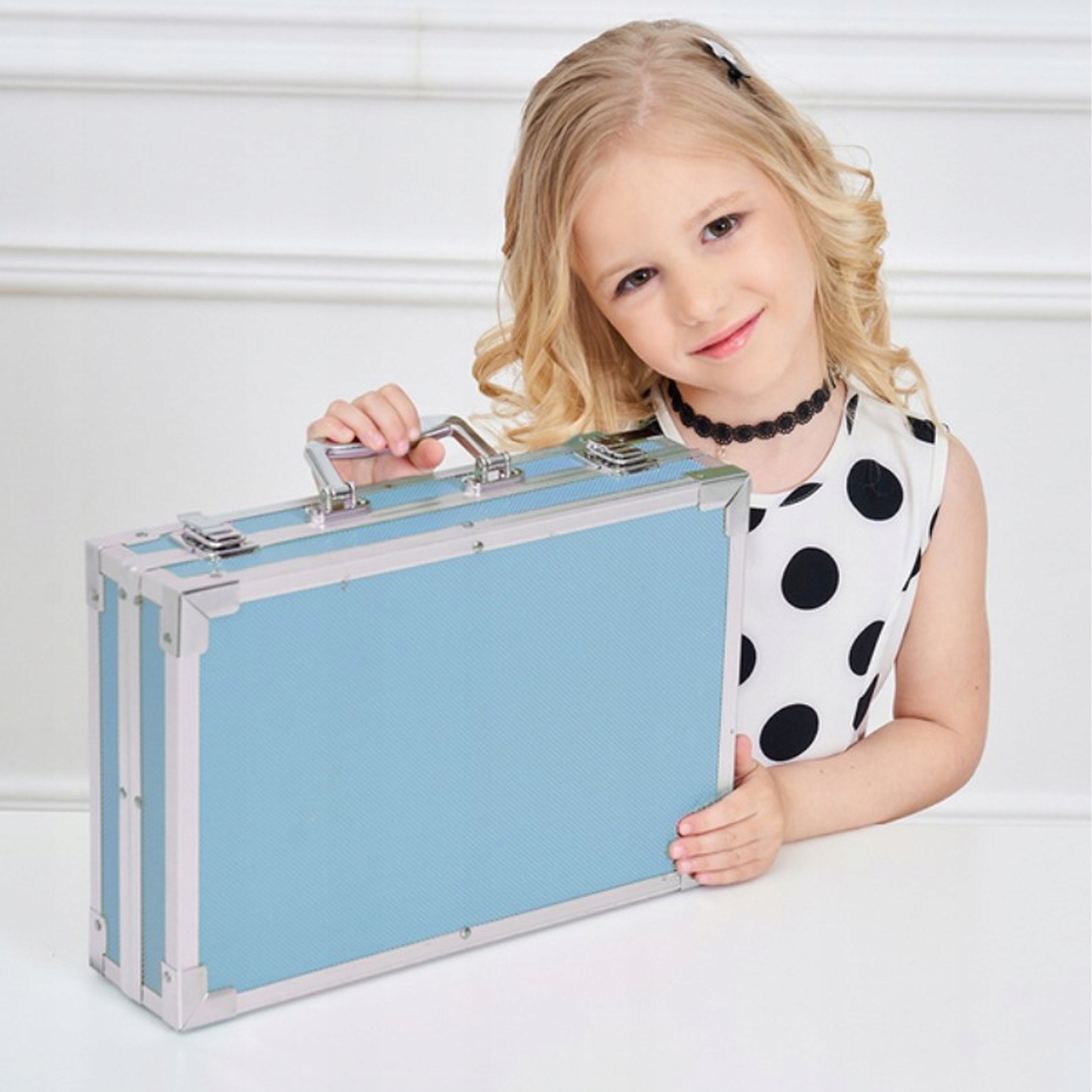 ZESTAW ARTYSTYCZNY DO MALOWANIA KUFEREK NIEBIESKI Marka inna