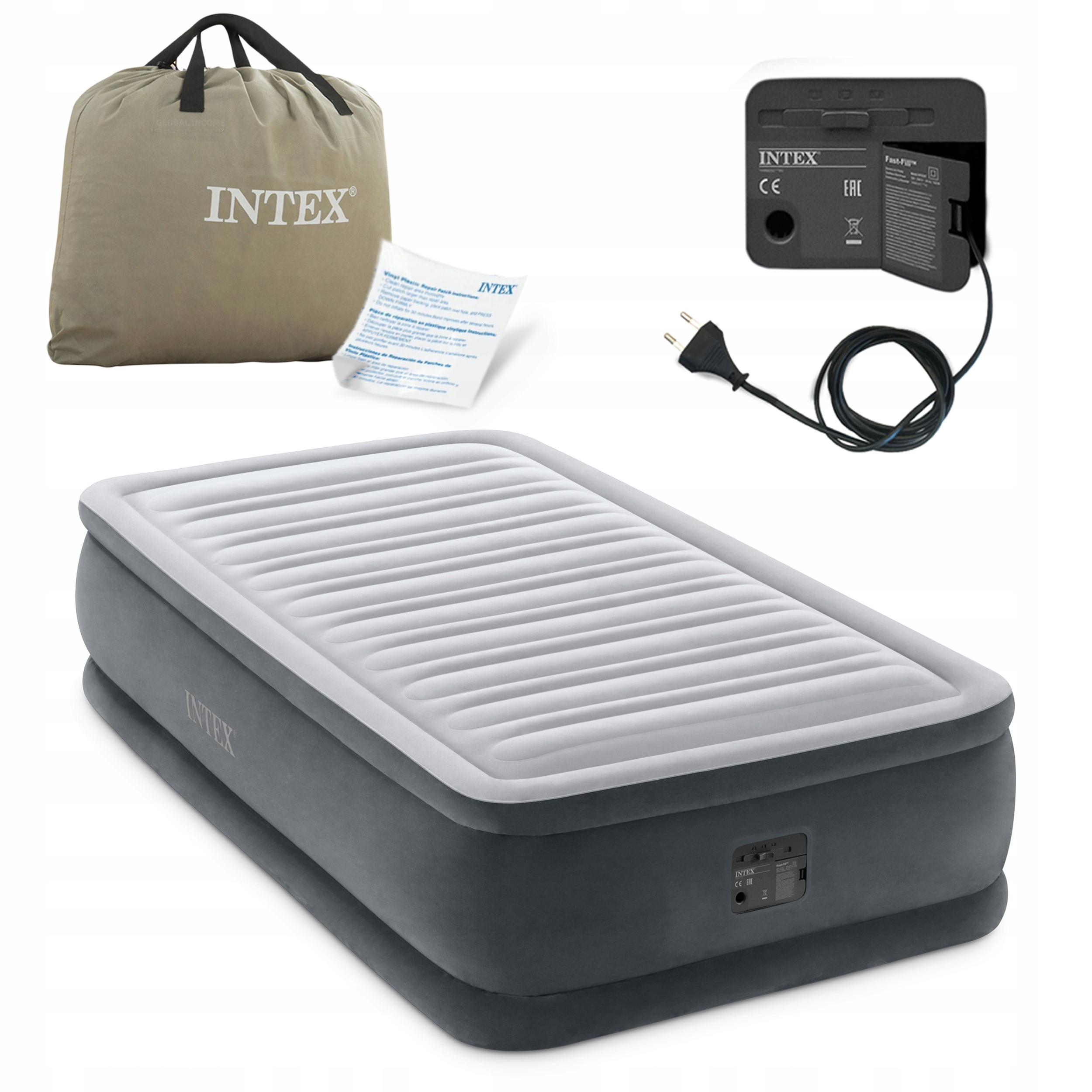 

Materac Dmuchany Welurowy Intex Z Pompką 230V